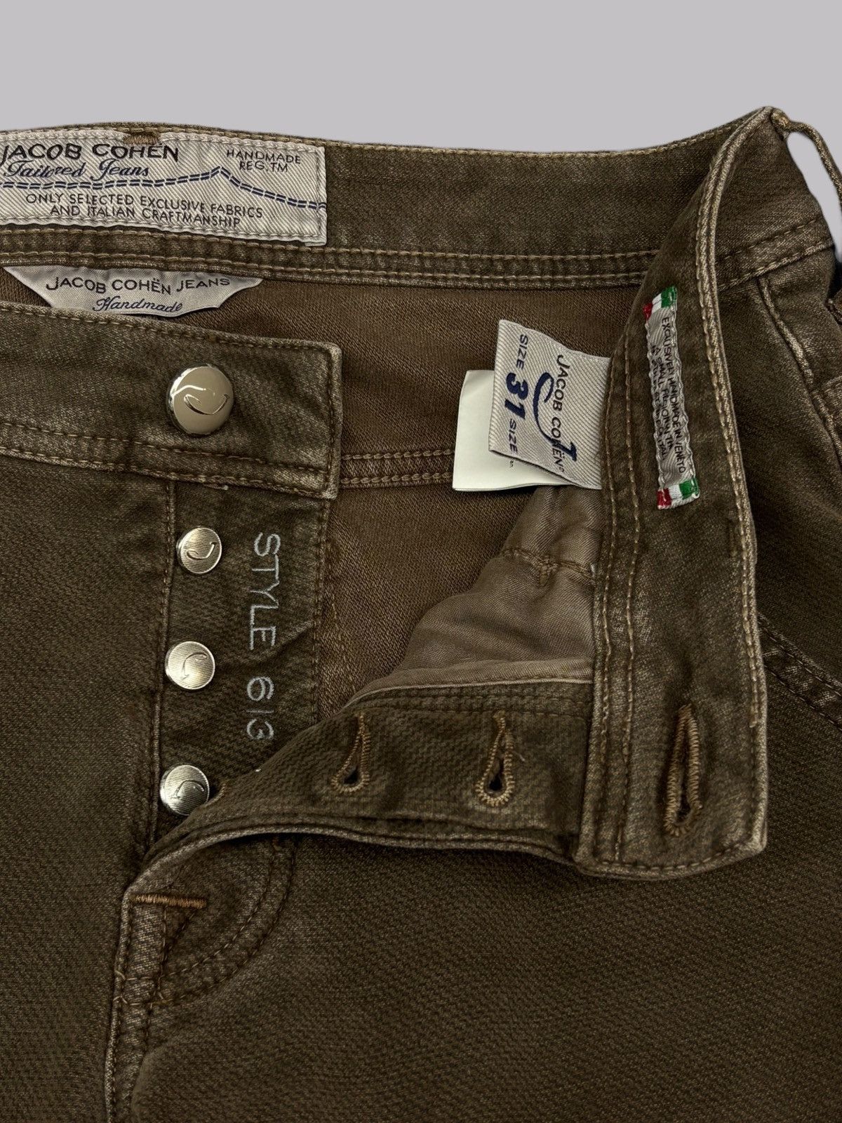 Jacob Cohen Jacob Cohen Style 613 Comfort Pants Size 31 Brown Size US 31 - 19 Thumbnail