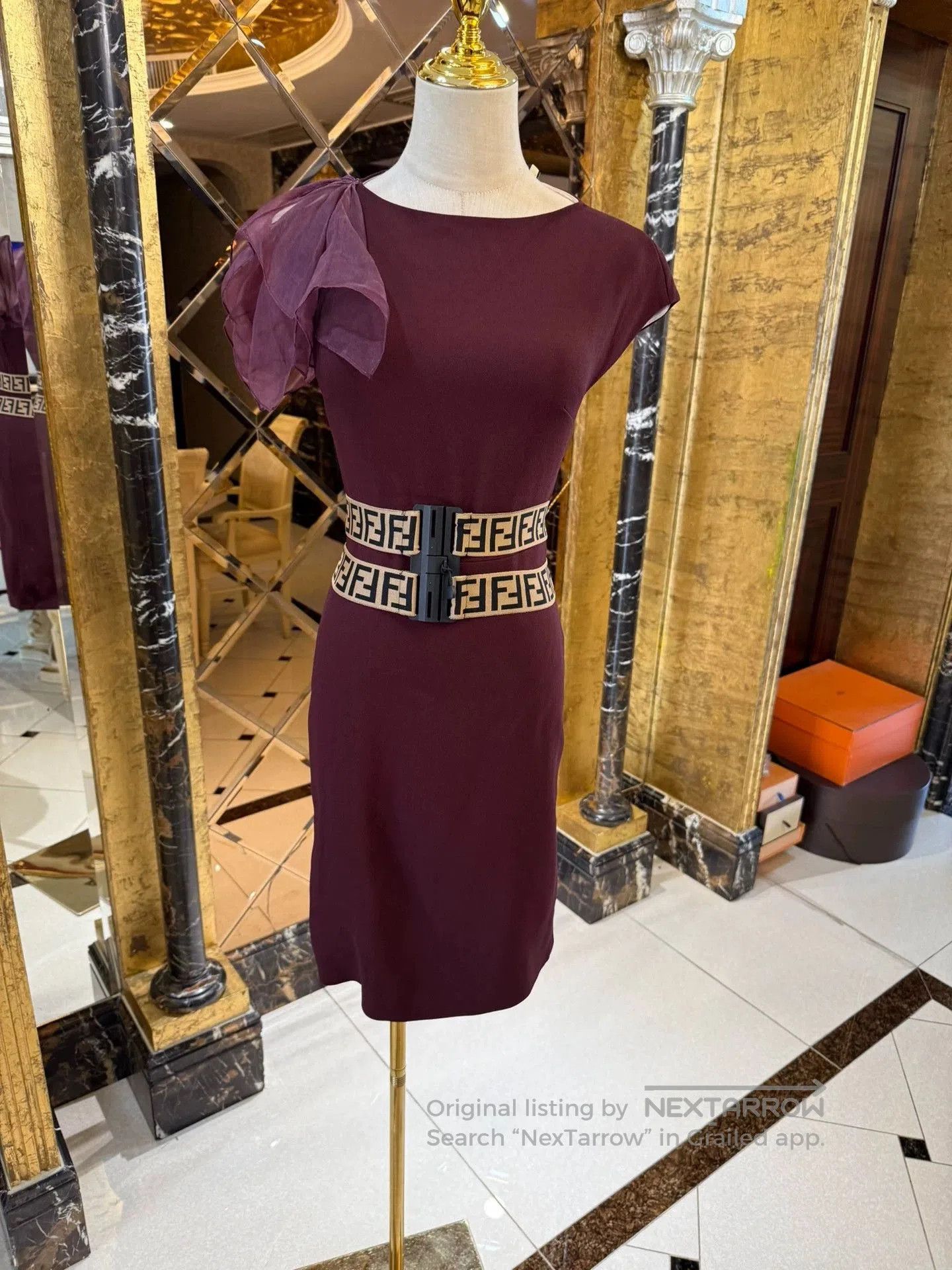 Fendi Fendi Limited Run Burgundy Dress. Size US 36 / EU 52 - 9 Thumbnail