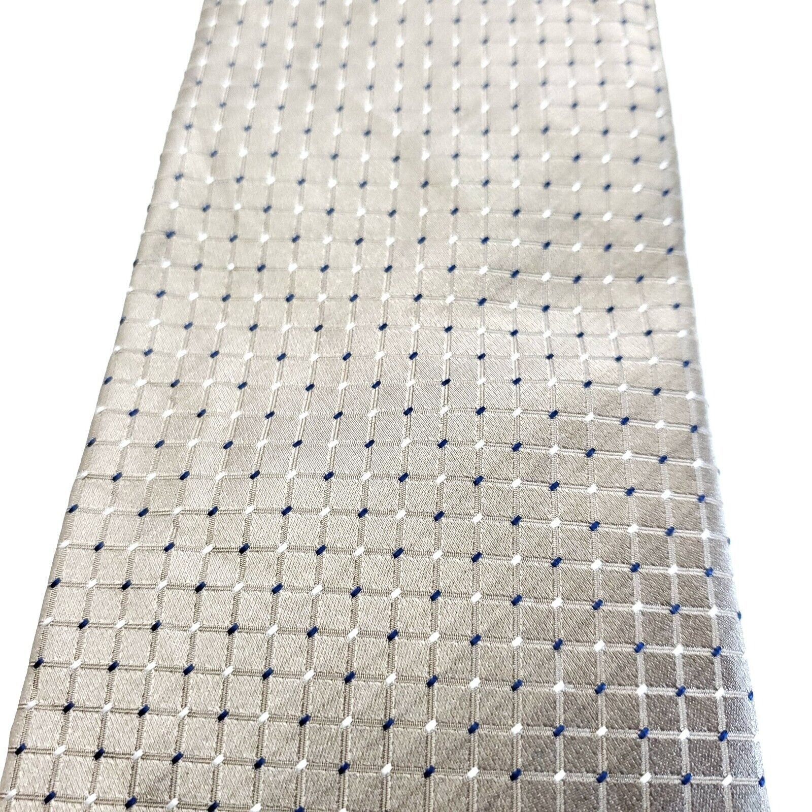 Other Geoffrey Beene Tan Woven Check Silk Tie Size ONE SIZE - 2 Thumbnail