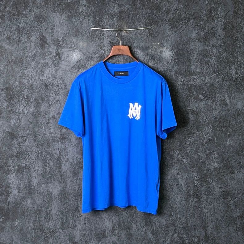 Amiri Amiri Blue Letter Printed Cotton Short Sleeve Size US M / EU 48-50 / 2 - 1 Thumbnail