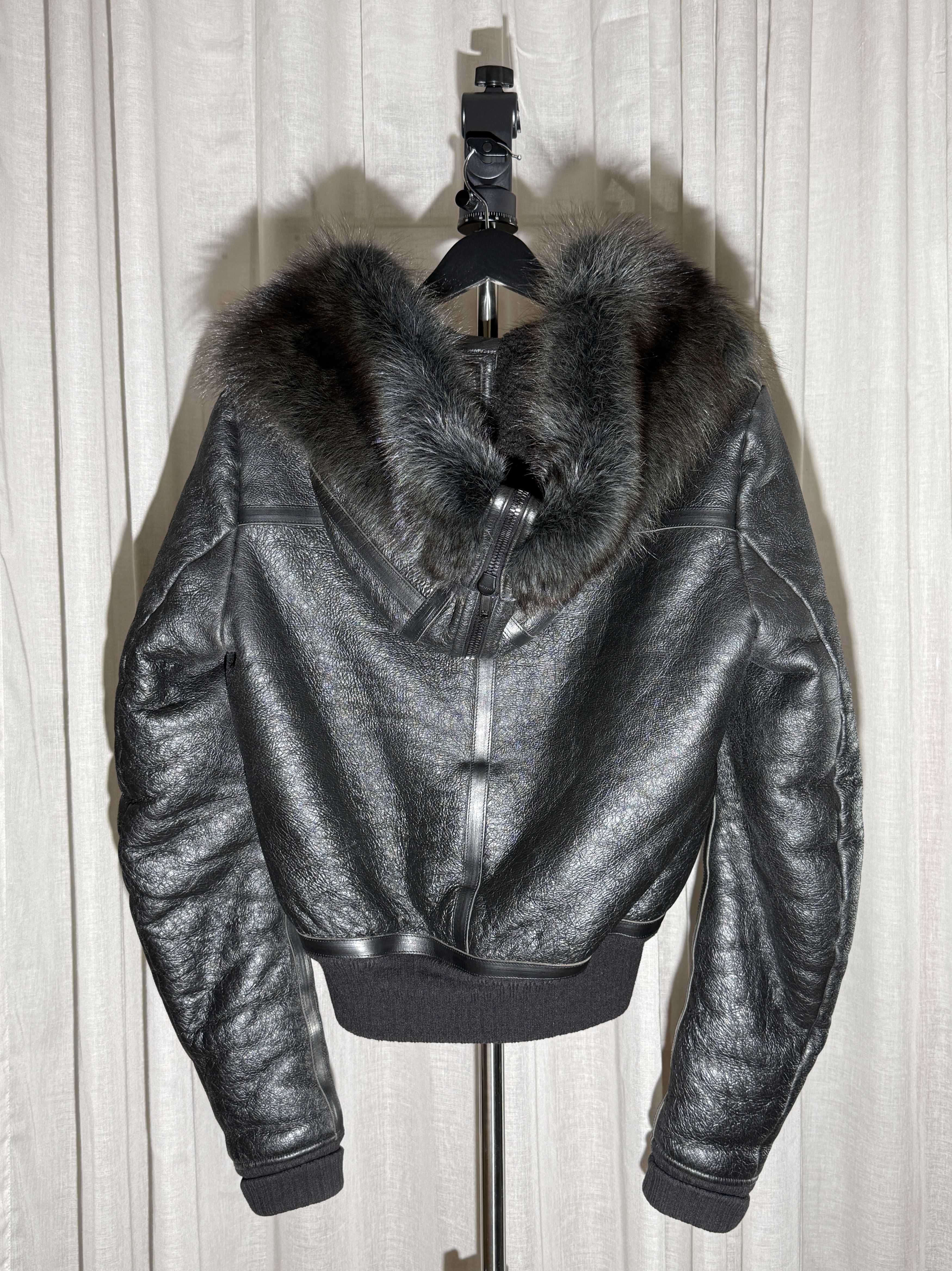 Rick Owens HUN RICK OWENS Shearling Leather Jacket Size US M / EU 48-50 / 2 - 5 Thumbnail