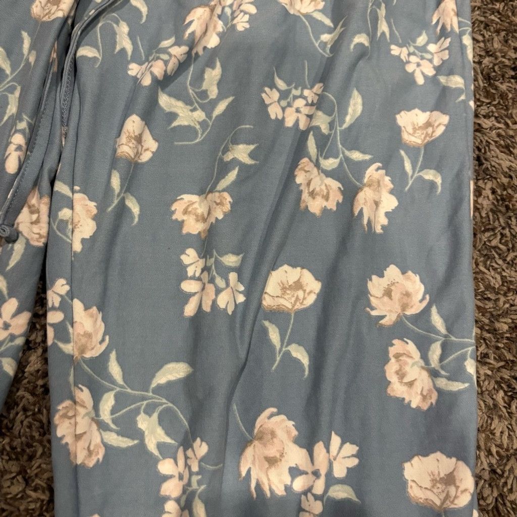 Jessica Simpson Jessica Simpson Sky Blue Floral Pants Size 36" / US 14 / IT 50 - 2 Thumbnail