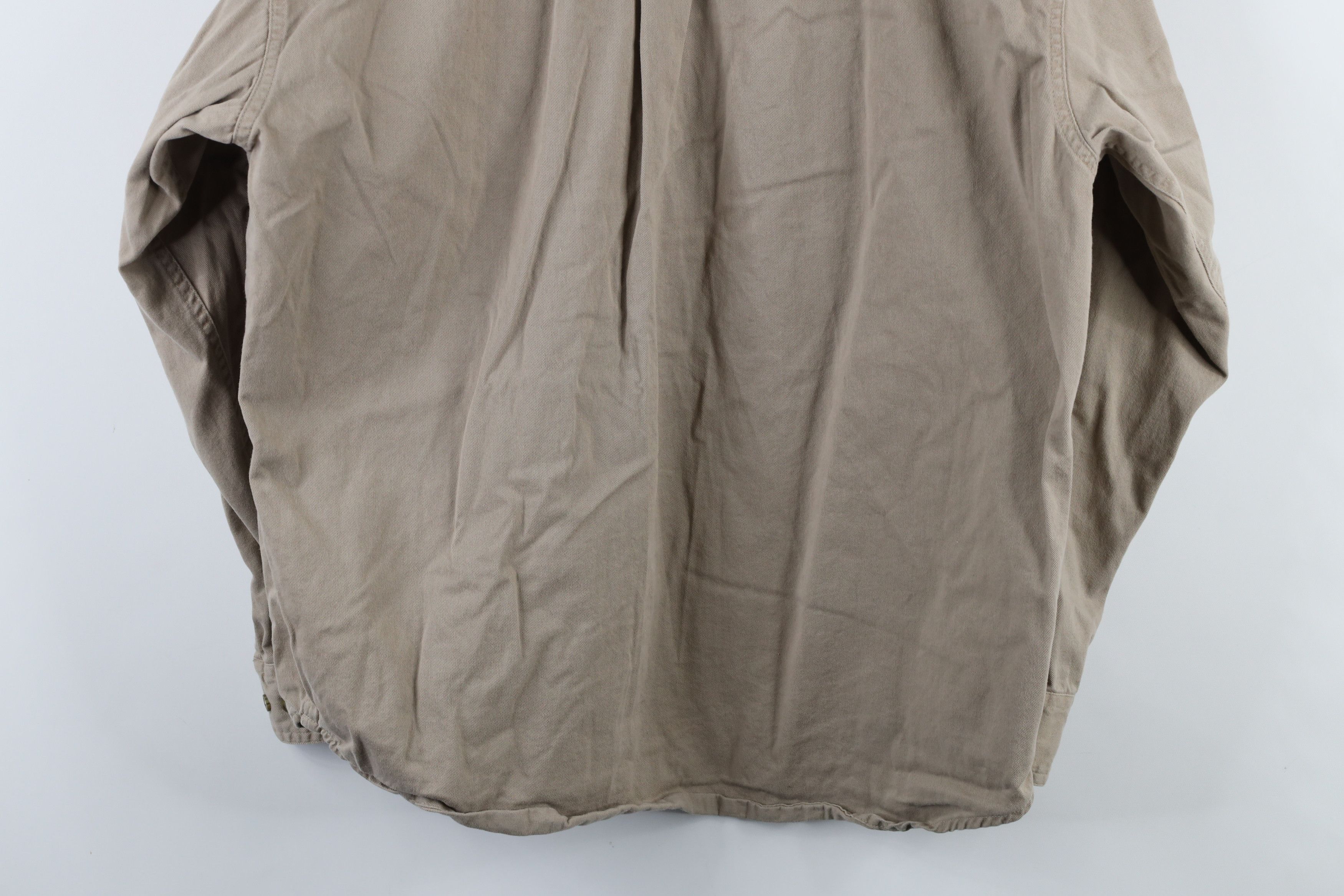 Vintage Vintage 90s Streetwear Twill Collared Button Down Shirt Size US L / EU 52-54 / 3 - 11 Thumbnail