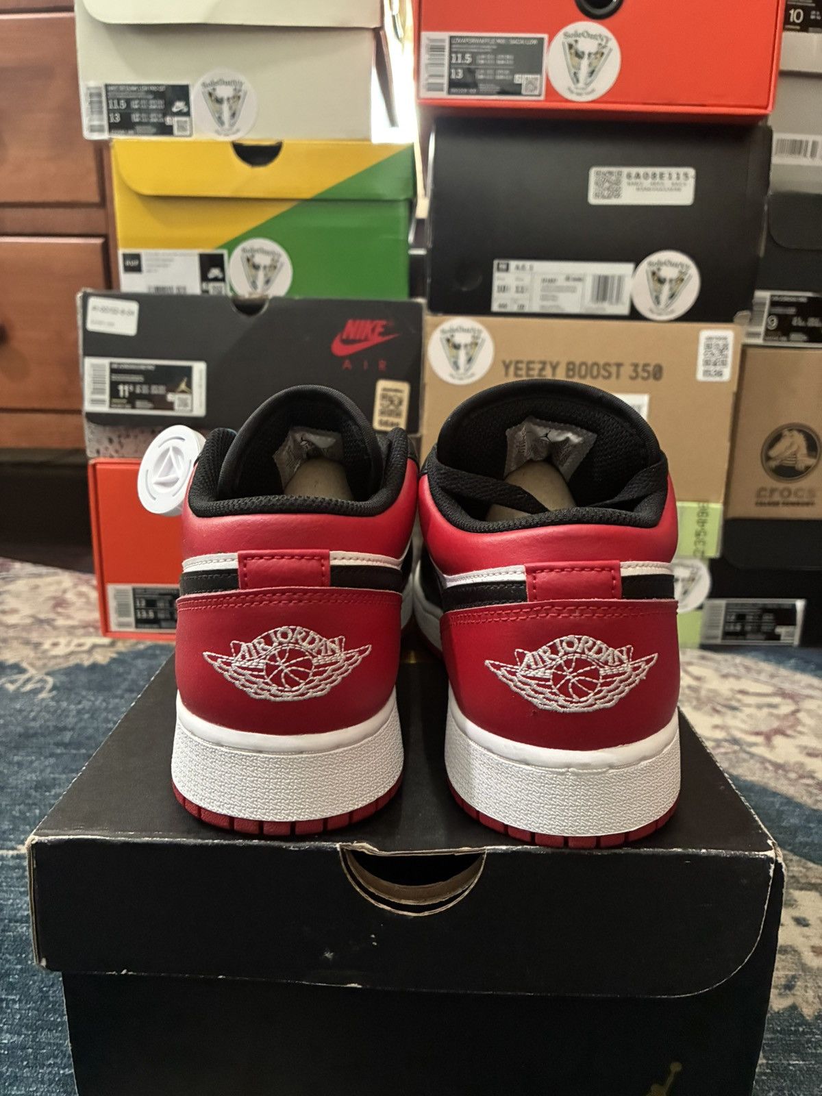 Jordan Brand Air Jordan 1 Low Bred Toe SKU 553560-612 Brand New Size US 7 / EU 40 - 6 Thumbnail