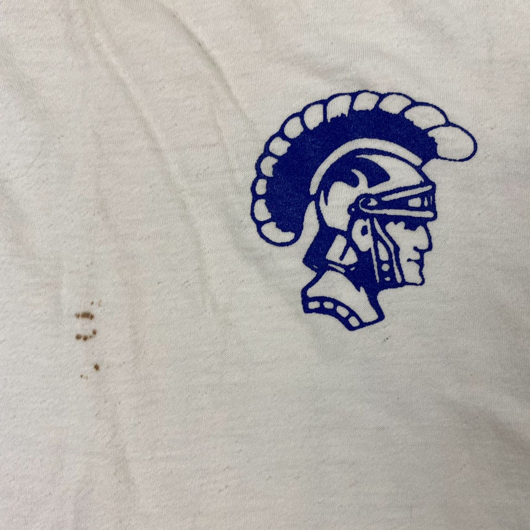 Vintage VINTAGE 1980s Screen Stars Football Long Sleeve T-Shirt Unisex Adult Medium White Spartans Throop PA Size US M / EU 48-50 / 2 - 4 Thumbnail