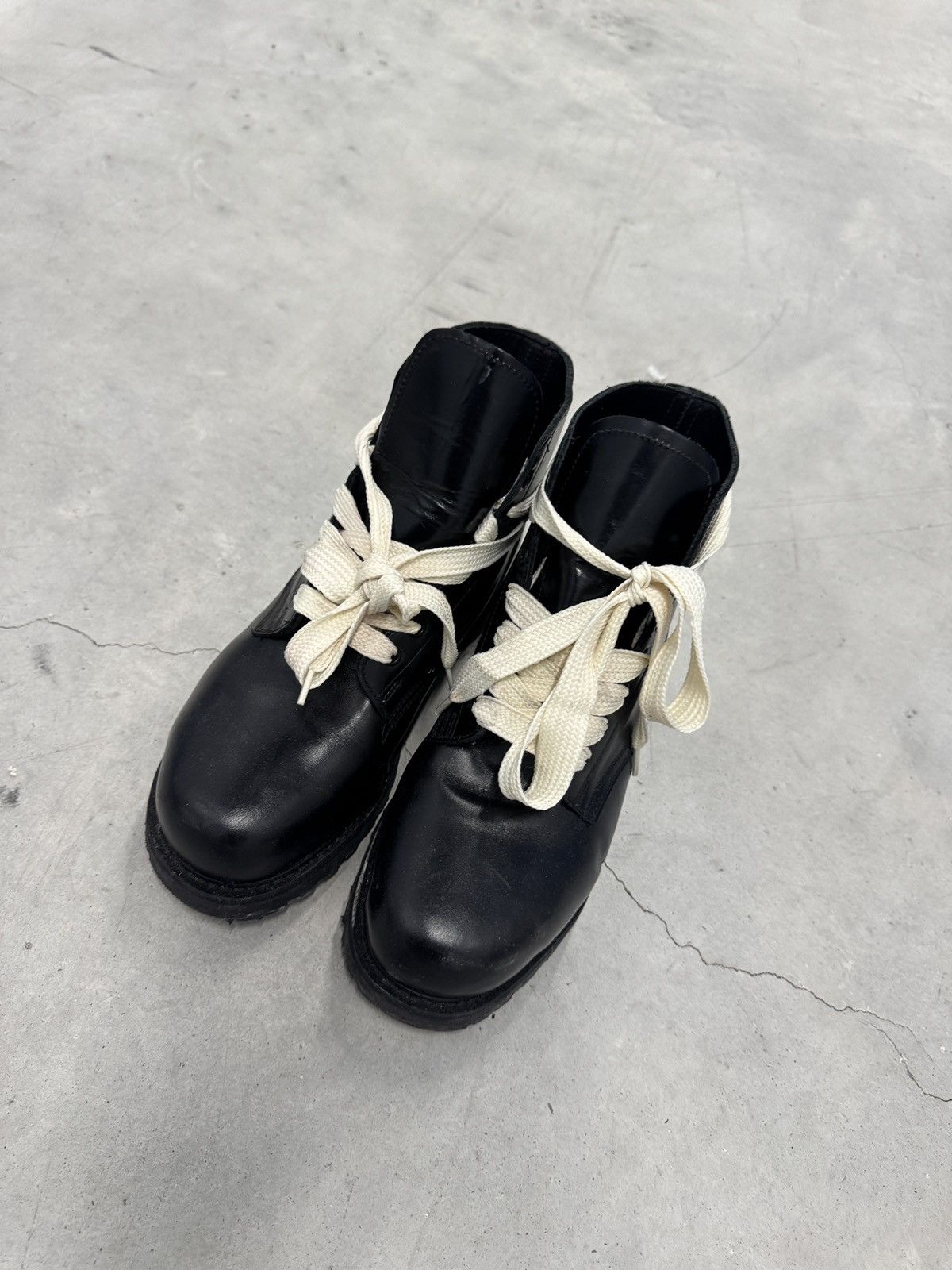 Vintage 80s Vintage Leather Platform Ankle Boots Size US 10.5 / EU 43-44 - 9 Thumbnail