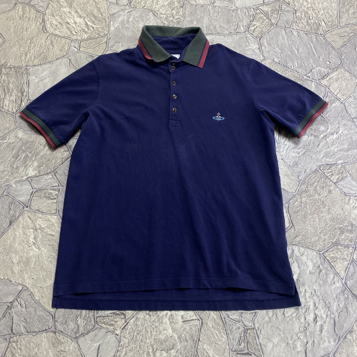 Vivienne Westwood Vivienne Westwood Polo T-Shirt Vintage Small Orb Logo Luxury Size US XL / EU 56 / 4 - 1 Thumbnail