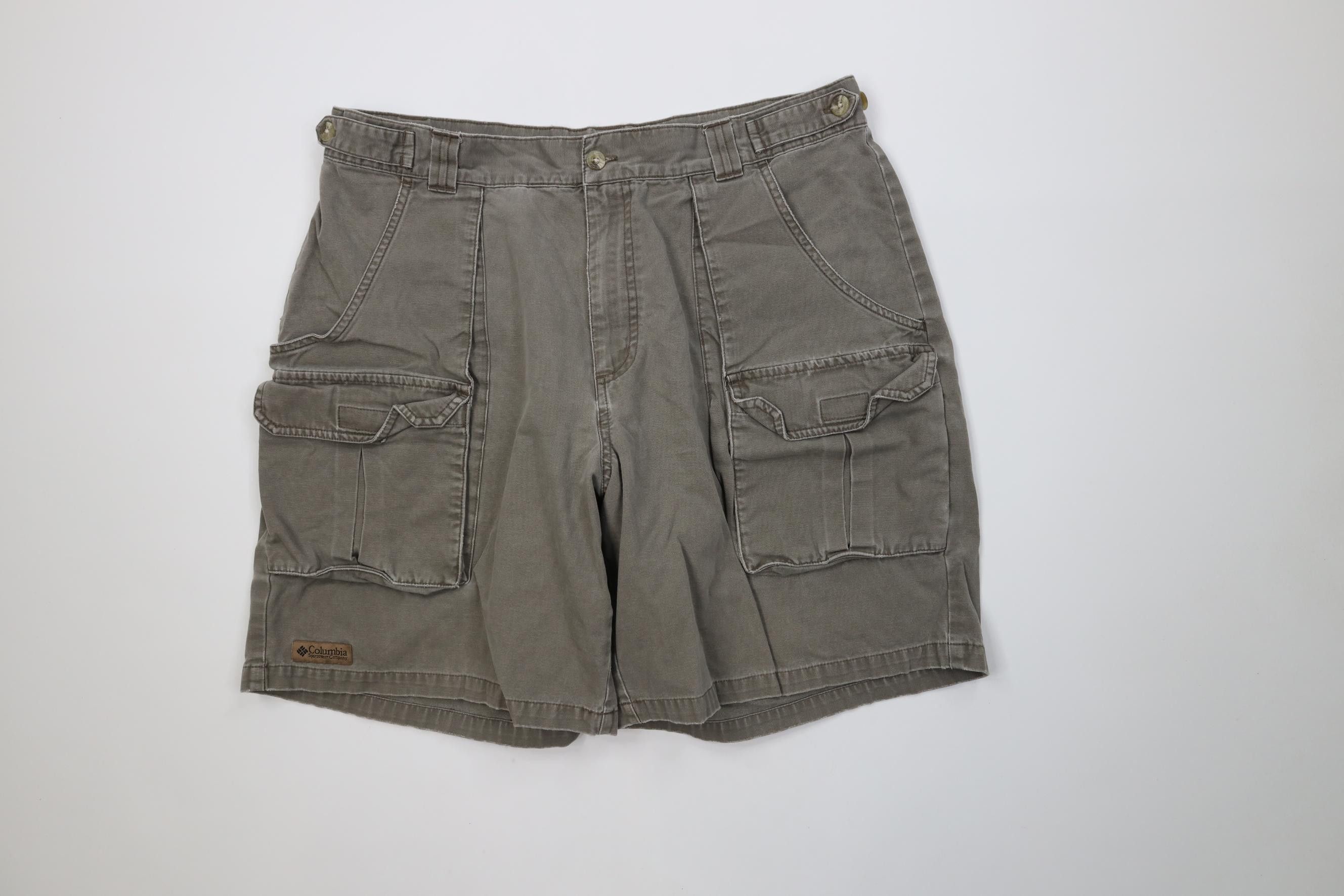 Columbia Vintage 90s Columbia Above Knee Canvas Cargo Shorts Cotton Size US 34 / EU 50 - 1 Thumbnail