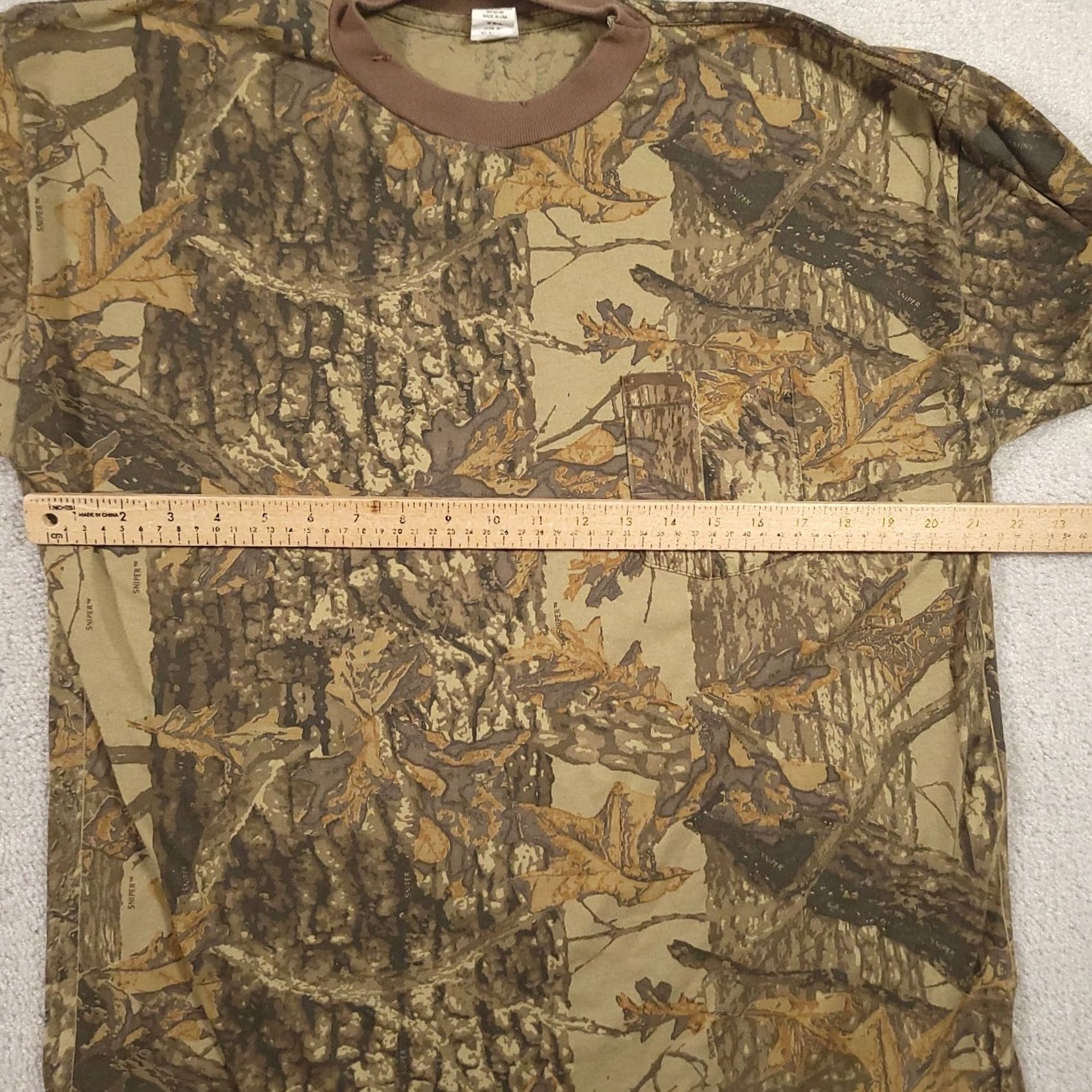 Vintage VINTAGE SNIPER T Shirt Adult XL Brown Tree Camo Long Sleeve Crew Neck Ace Sportswear Men 80s 90s Outdoor Sports Camouflage Jersey Cotton Classic Shirt Size US XL / EU 56 / 4 - 3 Thumbnail