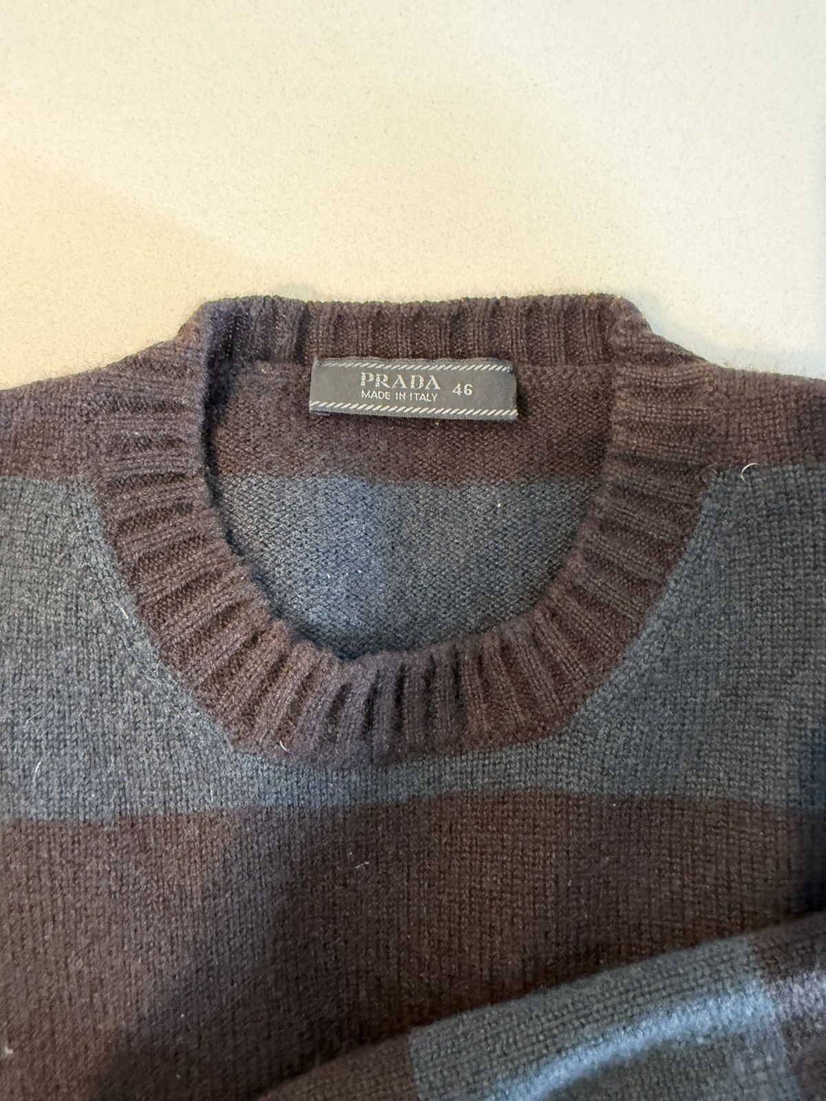 Prada Prada Cashmere Striped Crew Neck Sweater Size US S / EU 44-46 / 1 - 3 Thumbnail