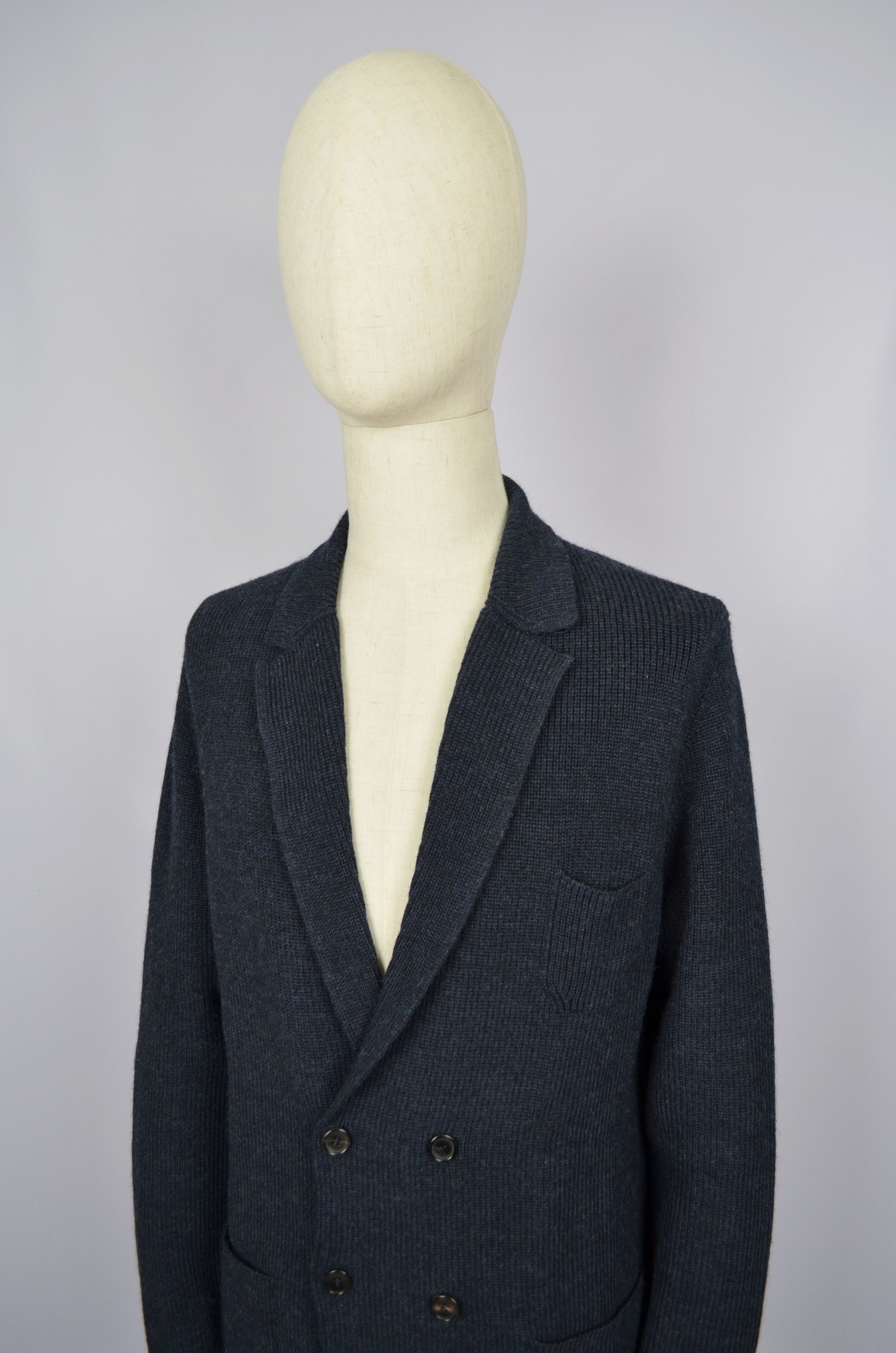 Designer × Roberto Collina Roberto Collina Double Breasted Sweater Cardigan Wool Sz 54 Size US XL / EU 56 / 4 - 3 Thumbnail