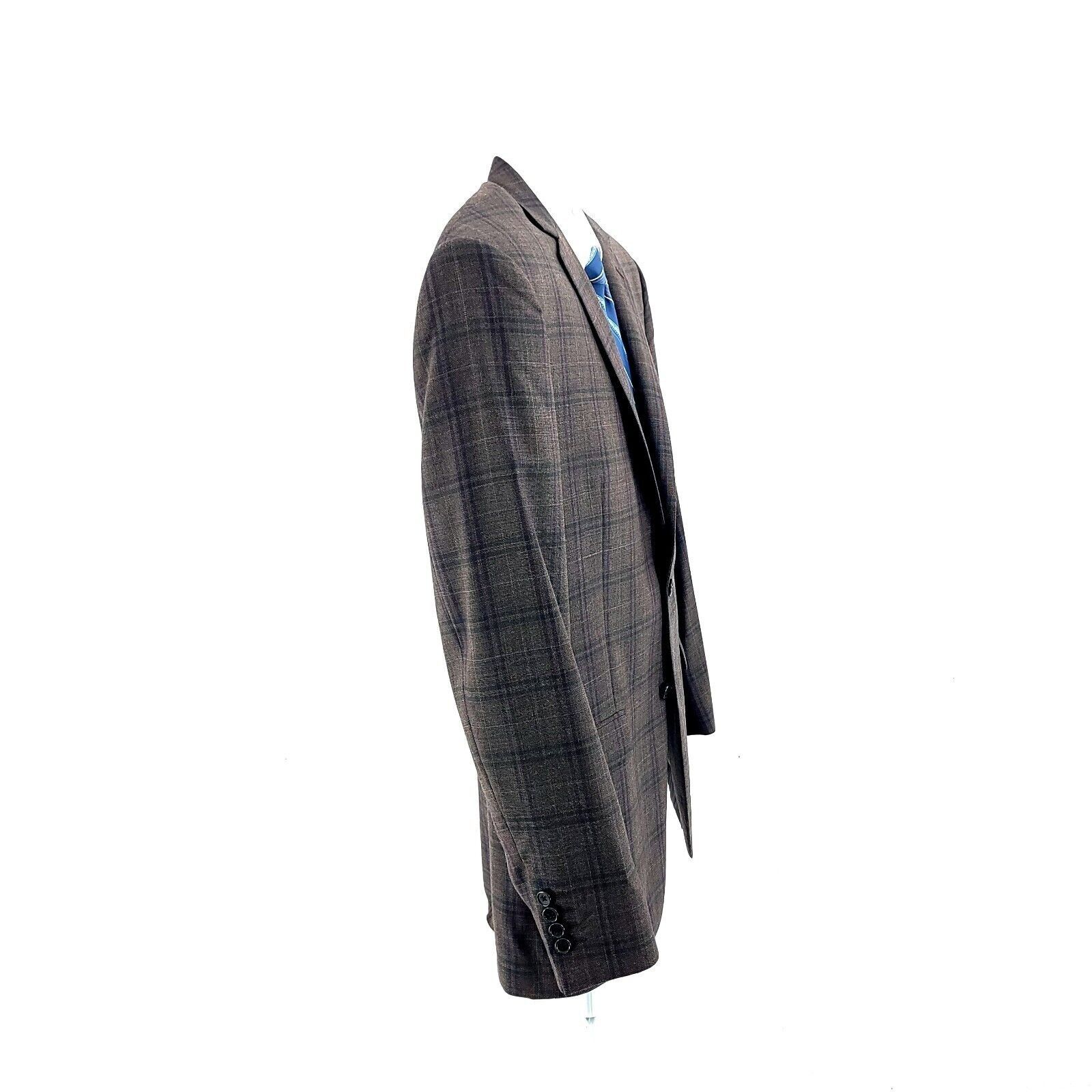 Ralph Lauren Ralph Lauren Wool Brown Sharkskin Purple Green Windowpane Sp Size 42L - 7 Thumbnail
