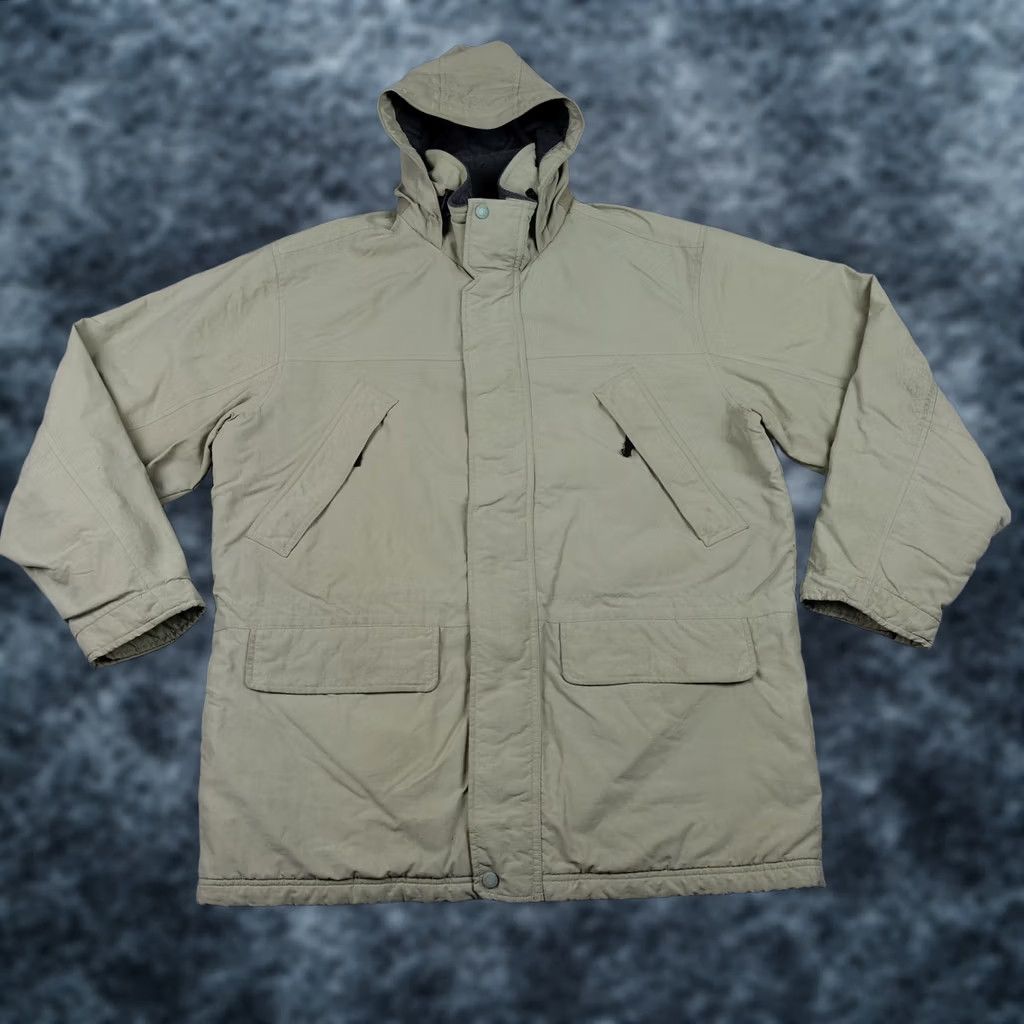Vintage VINTAGE L.L. Bean Coat Parka Mens Large Beige Hooded Insulated Thinsulate Polartec Zip Pockets Size US L / EU 52-54 / 3 - 1 Thumbnail
