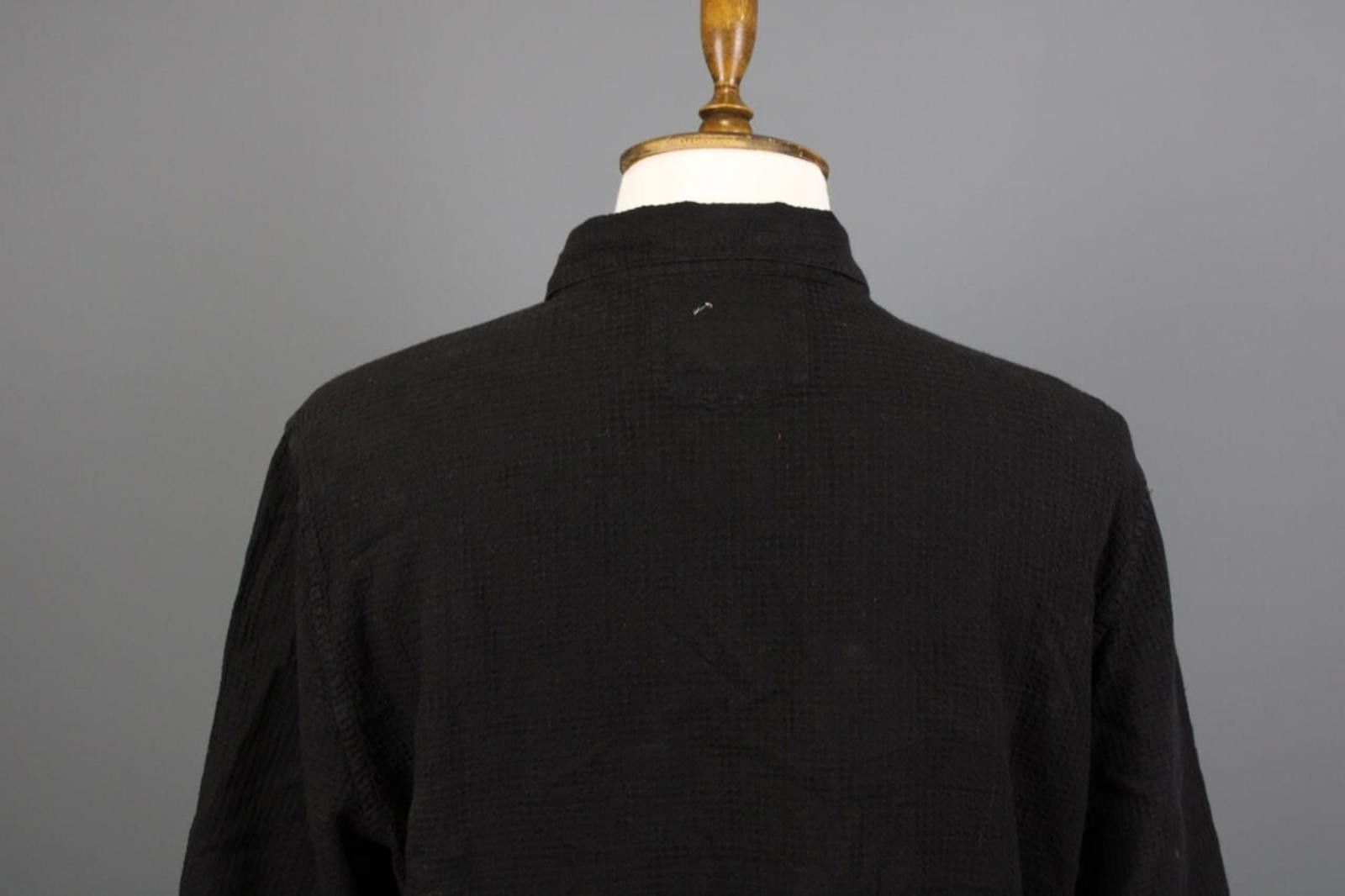 Oscar De La Renta Oska Black 1/4 Zip Textured Summer Polo Shirt Size 6 Size US M / EU 48-50 / 2 - 8 Thumbnail