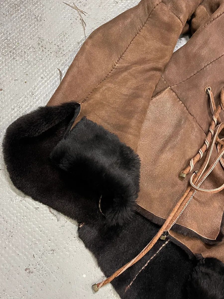 Roberto Cavalli 2000s Roberto Cavalli Brown Shearling Jacket Size M / US 6-8 / IT 42-44 - 6 Thumbnail