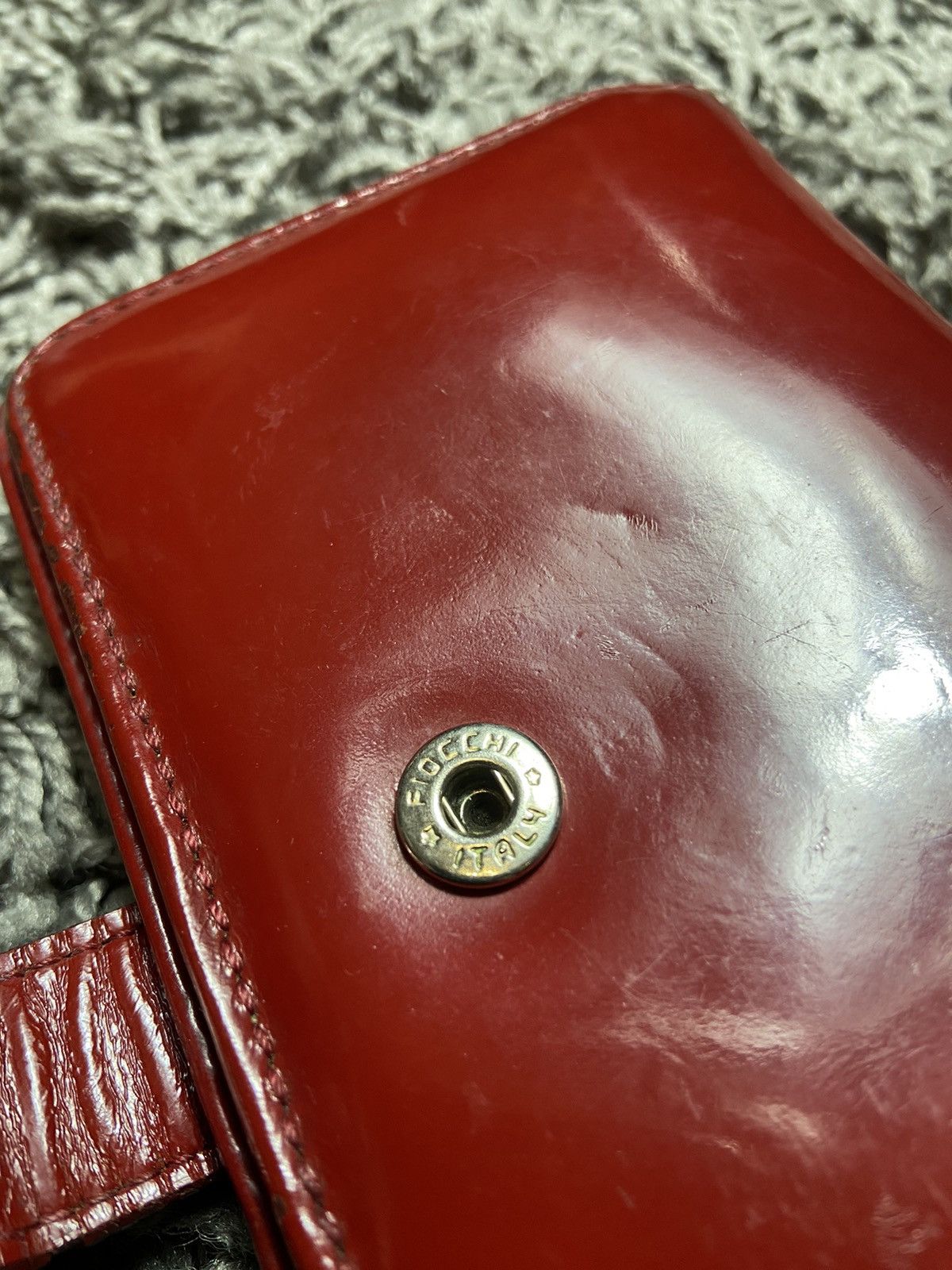 Burberry × Vintage BURBERRY VINTAGE RED LEATHER WOMENS POCKET WALLET Size ONE SIZE - 3 Thumbnail