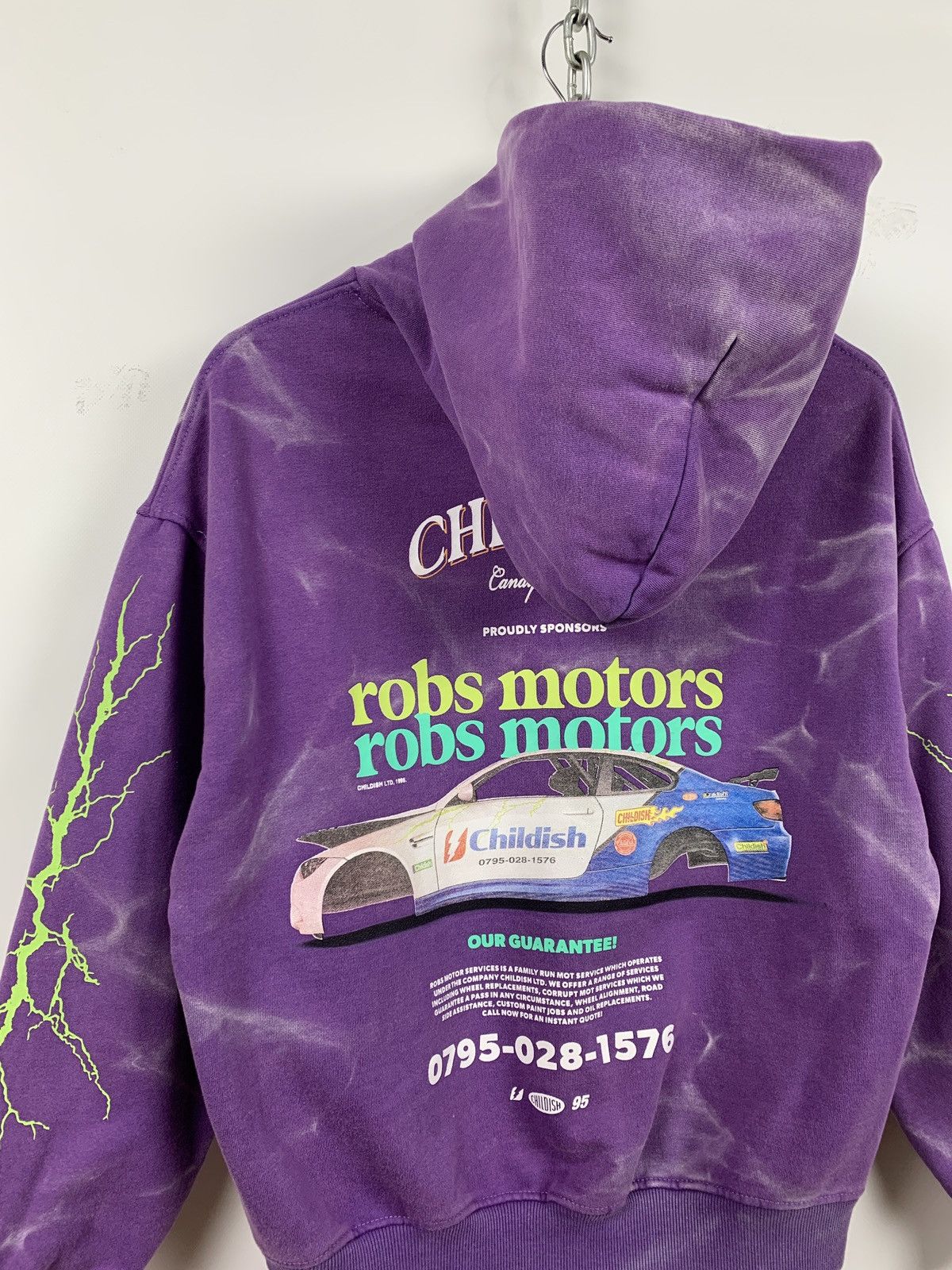 Vintage Childish RC Purple Robs Motors Oversized Hoodie Size US XS / EU 42 / 0 - 4 Thumbnail
