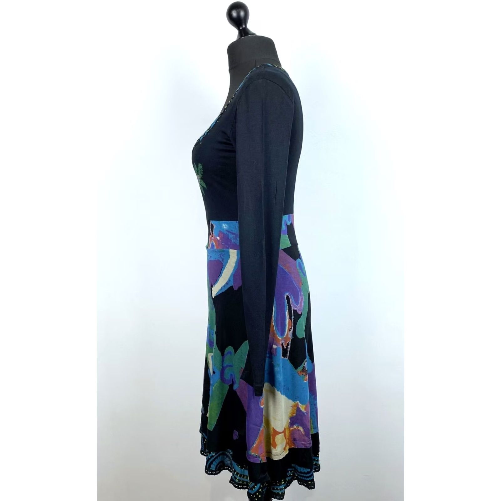 Desigual Desigual Dress Womens Midi A-Line Multicoloured Size M Size M / US 6-8 / IT 42-44 - 3 Thumbnail