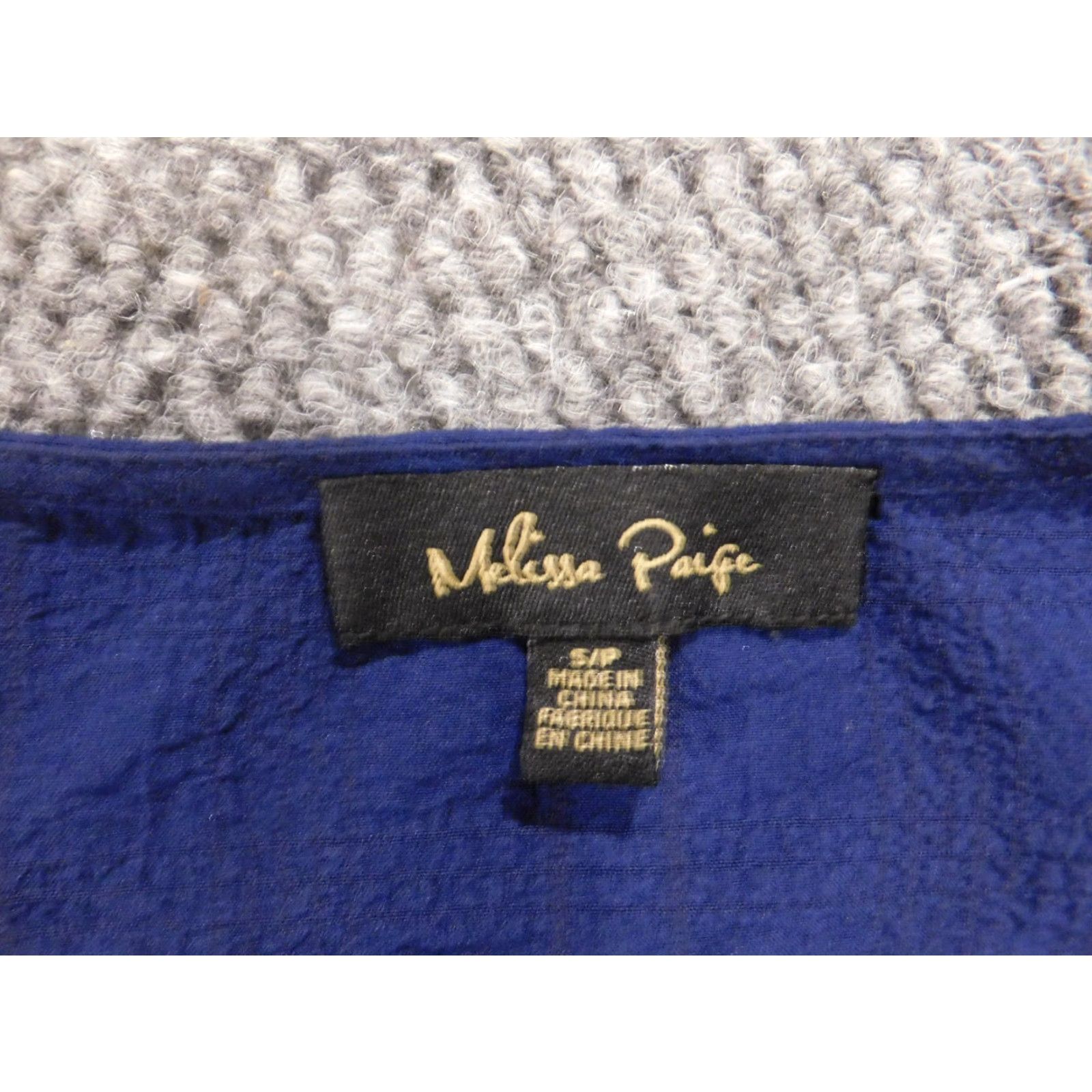 Melissa Melissa Paige Womens Blouse S Pullover Top Round Neck Cap Sleeve Blue Solid Ruffle Casual Regular Polyester Down Non-Vintage Size S / US 4 / IT 40 - 6 Thumbnail