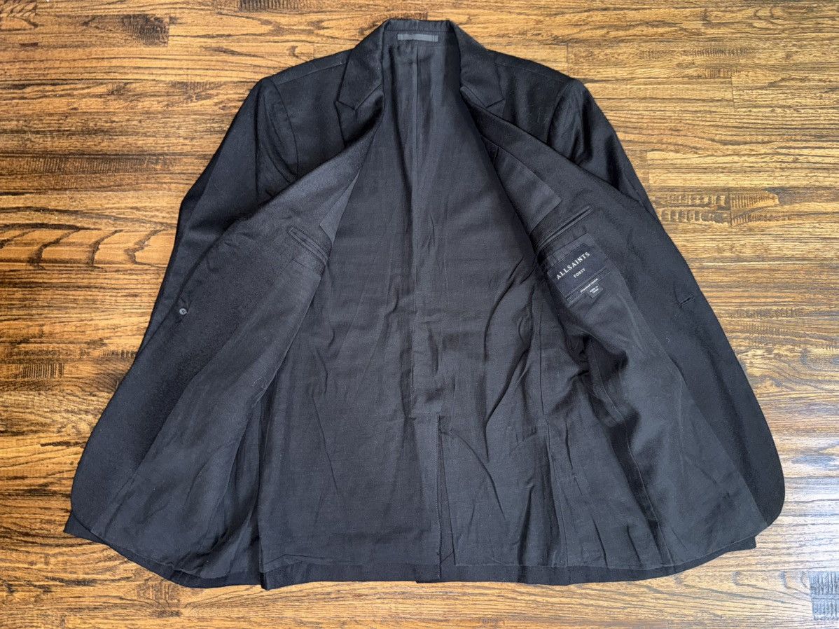 Allsaints ALLSAINTS “Mort” Italian Cloth Blazer Sport Coat Black 40R Size 40R - 4 Thumbnail