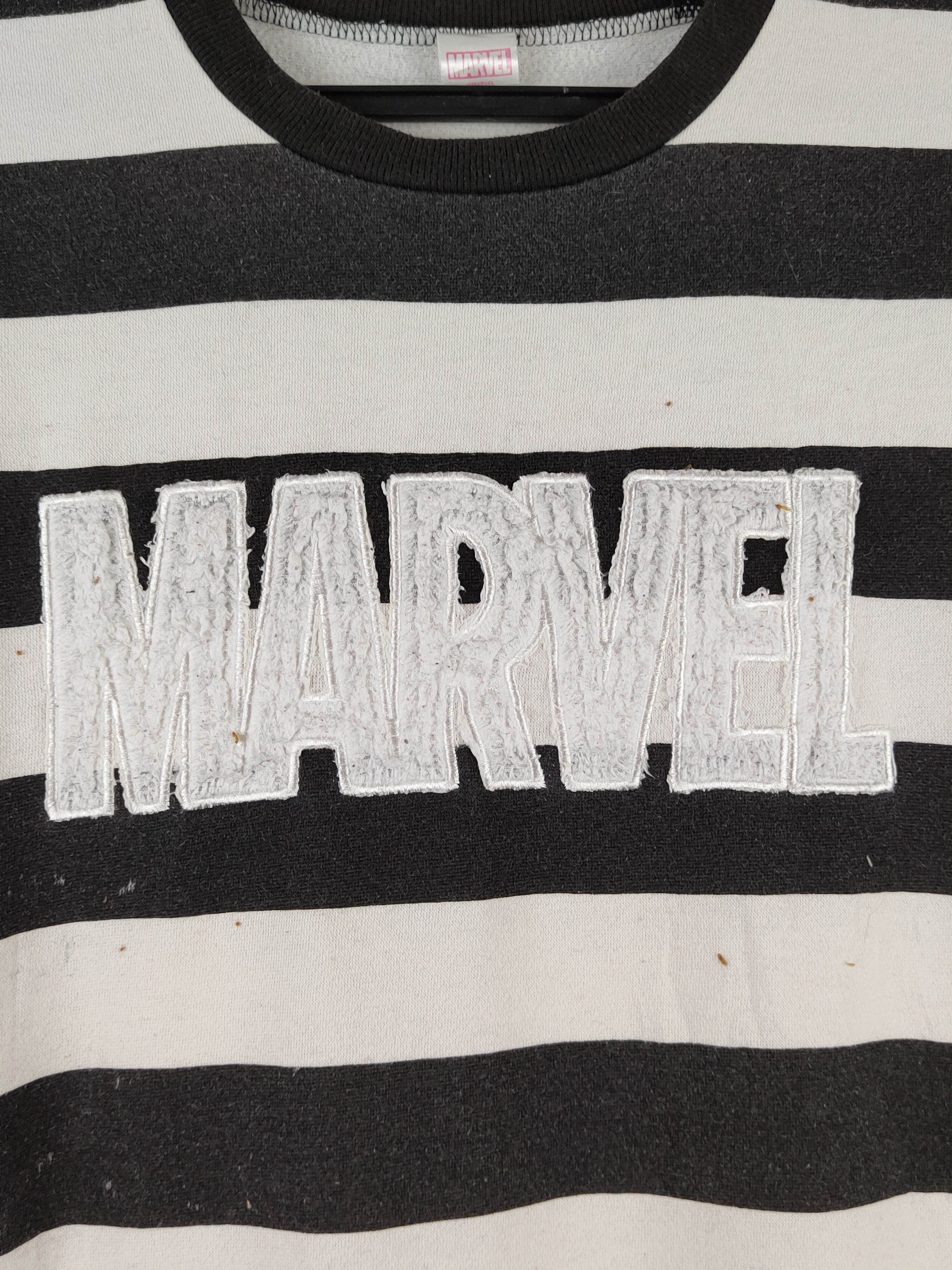 Marvel Comics × Vintage Marvel sandman White Black Stripe prison Sweatshirts #S2115 Size US M / EU 48-50 / 2 - 3 Thumbnail