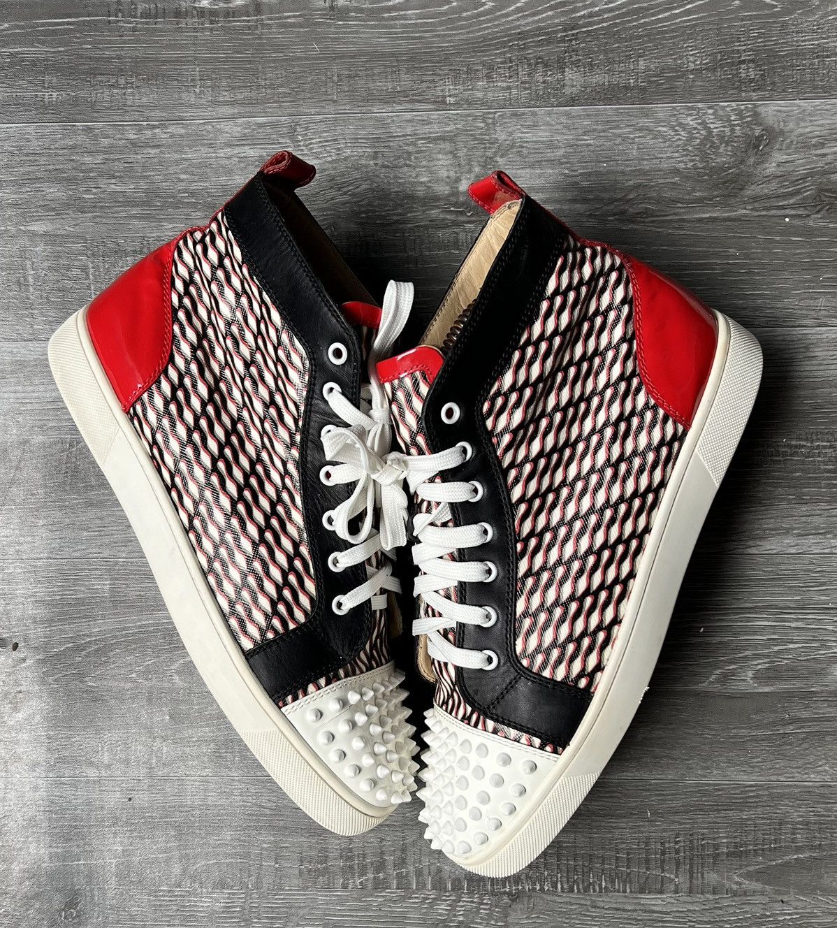 Christian Louboutin Christian Louboutin Louis Flat Calf Spikes "Version Black" Size US 11 / EU 44 - 1 Thumbnail
