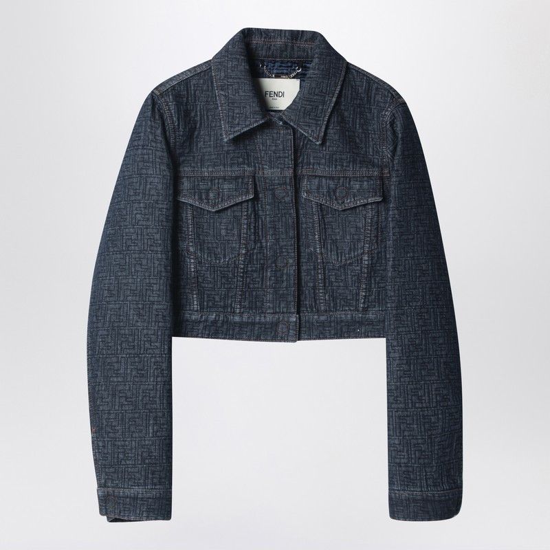 Fendi Fendi Ff Cropped Denim Jacket Size L / US 10 / IT 46 - 1 Thumbnail