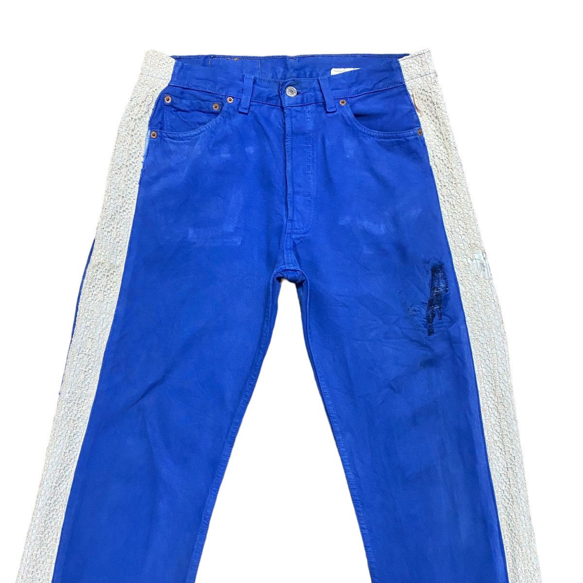 Needles Levis Sample Rebuild Lace Sidetape Jeans Royal Blue Size US 32 / EU 48 - 4 Thumbnail