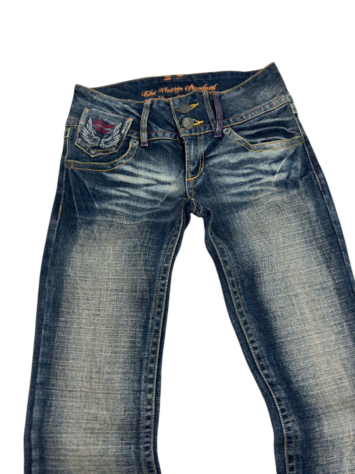 Hysteric Glamour FLARED HEAVEN WINGER GOT WING POCKET MUD WASH DENIM Size US 27 - 5 Thumbnail
