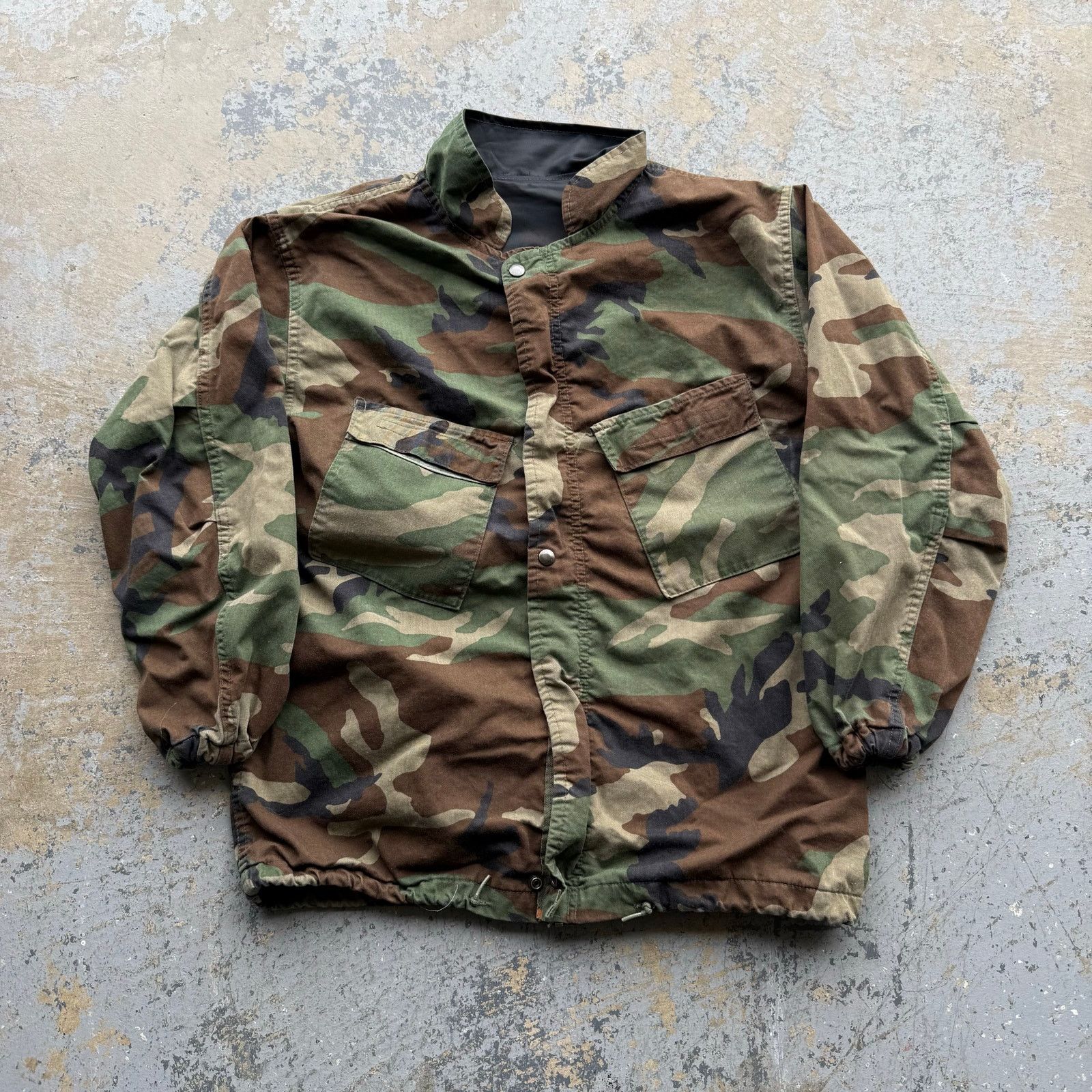 Vintage BDU Woodland Camo Chemical Protective Jacket Sz Small Size US S / EU 44-46 / 1 - 1 Thumbnail