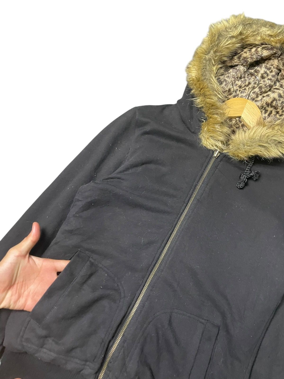 If Six Was Nine One Way Reversible Leopard Hooded Jacket (69) Size US M / EU 48-50 / 2 - 4 Thumbnail