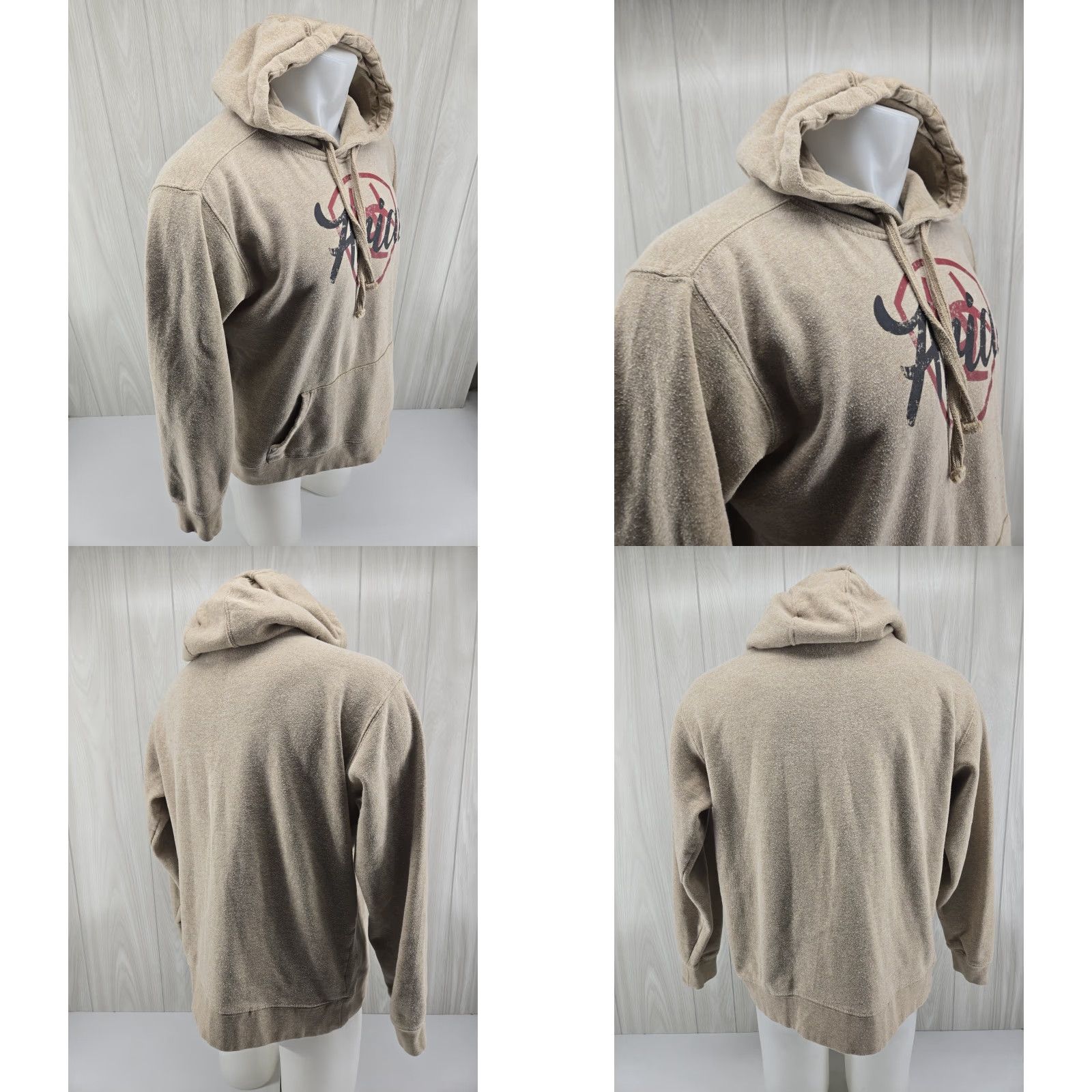 Ariat Ariat Hoodie Women Large Fleece Logo Drawstring Relaxed Long Sleeve Pullover Kangaroo Pocket Tan Regular Size Size L / US 10 / IT 46 - 8 Thumbnail