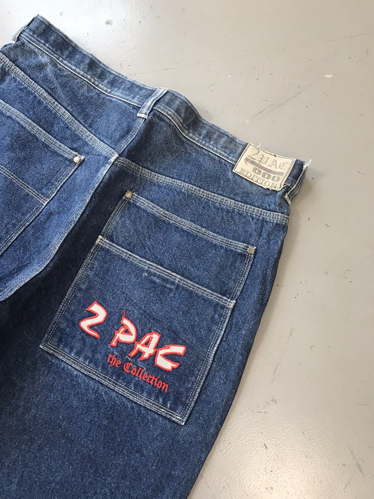 Southpole × Vintage Vintage 2 pac SpellOut embroidered denim Size US 39 - 9 Thumbnail