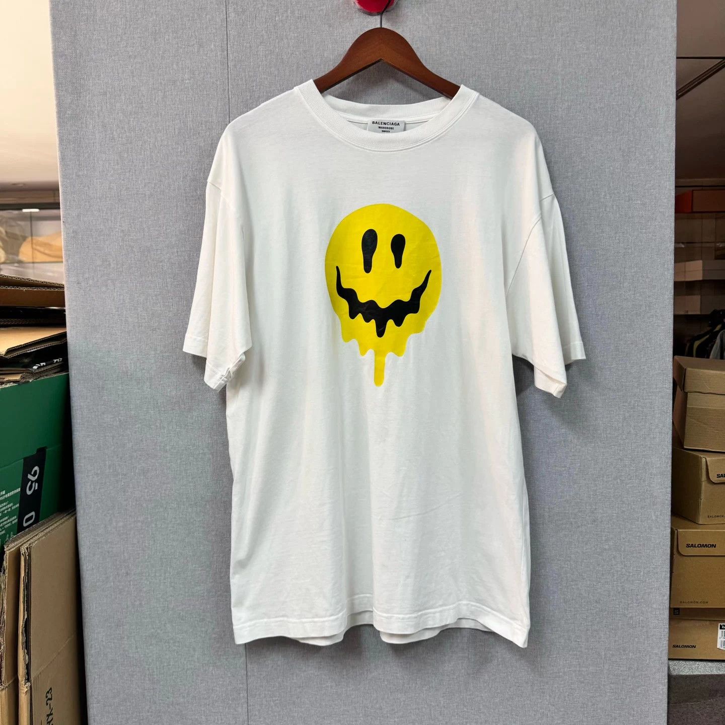 Balenciaga Balenciaga Dissolve Smile White S Tee Size US S / EU 44-46 / 1 - 1 Thumbnail