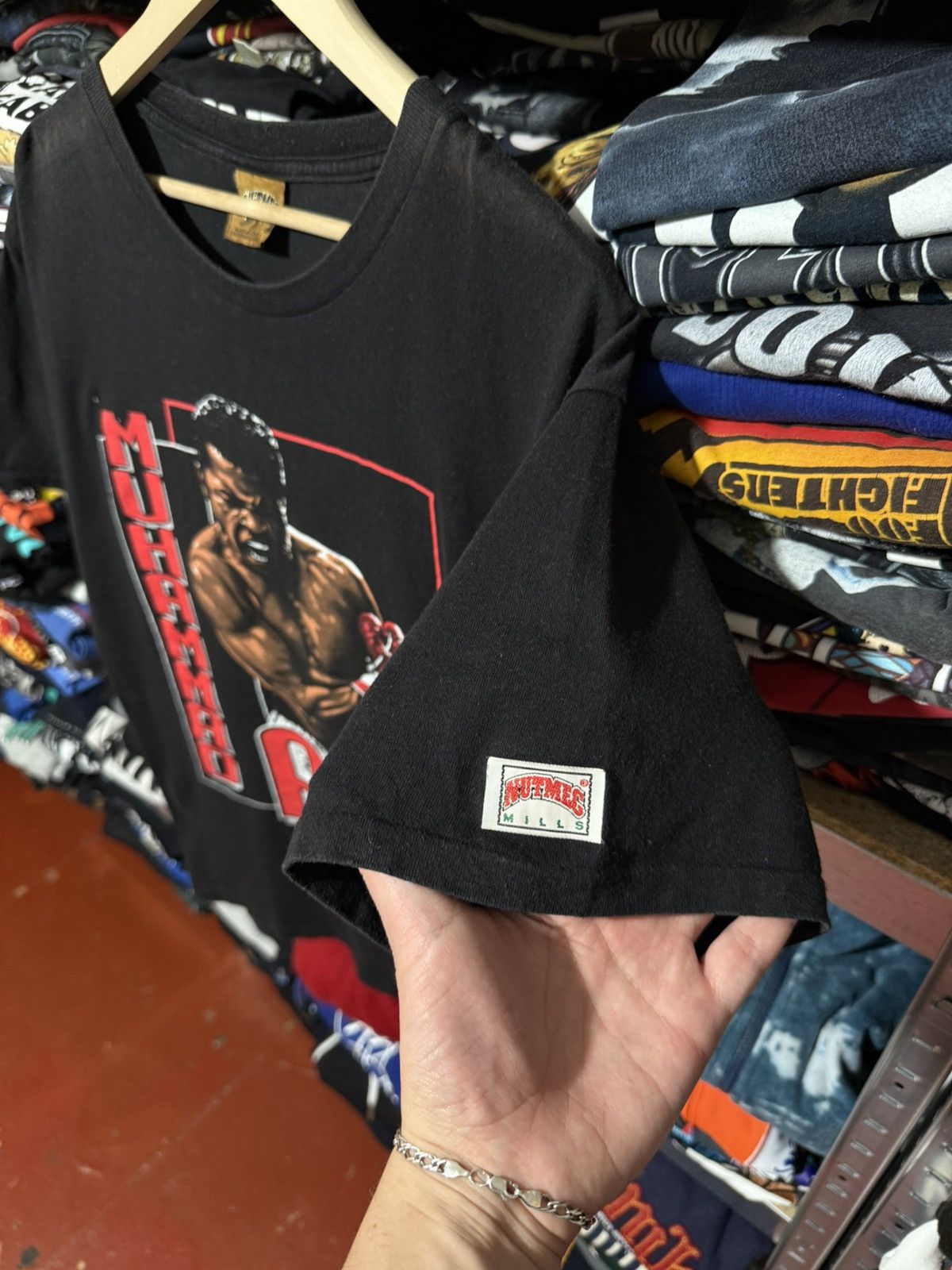 Nutmeg Vintage 1990’s Nutmeg Muhammad Ali Boving T-Shirt Y2K Hype Size US XXL / EU 58 / 5 - 7 Thumbnail