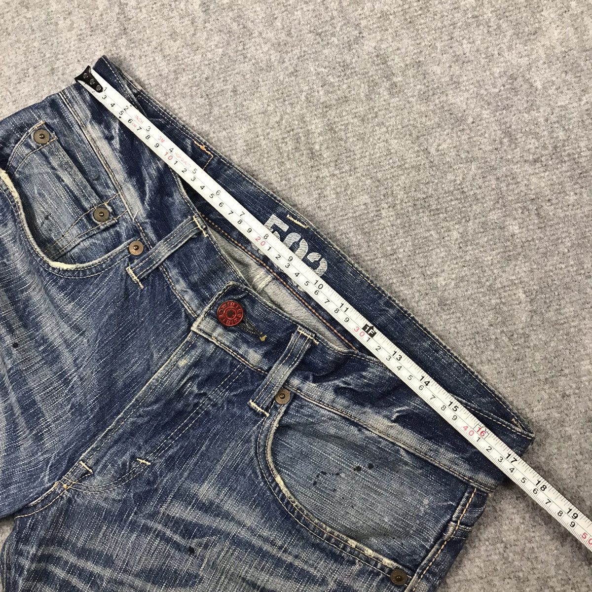 Blue Blue Japan × If Six Was Nine × Japanese Brand FLARE DISTRESSED👽EDWIN 503 JAPAN BOOTCUT DENIM PANTS 142 Size US 34 / EU 50 - 20 Thumbnail