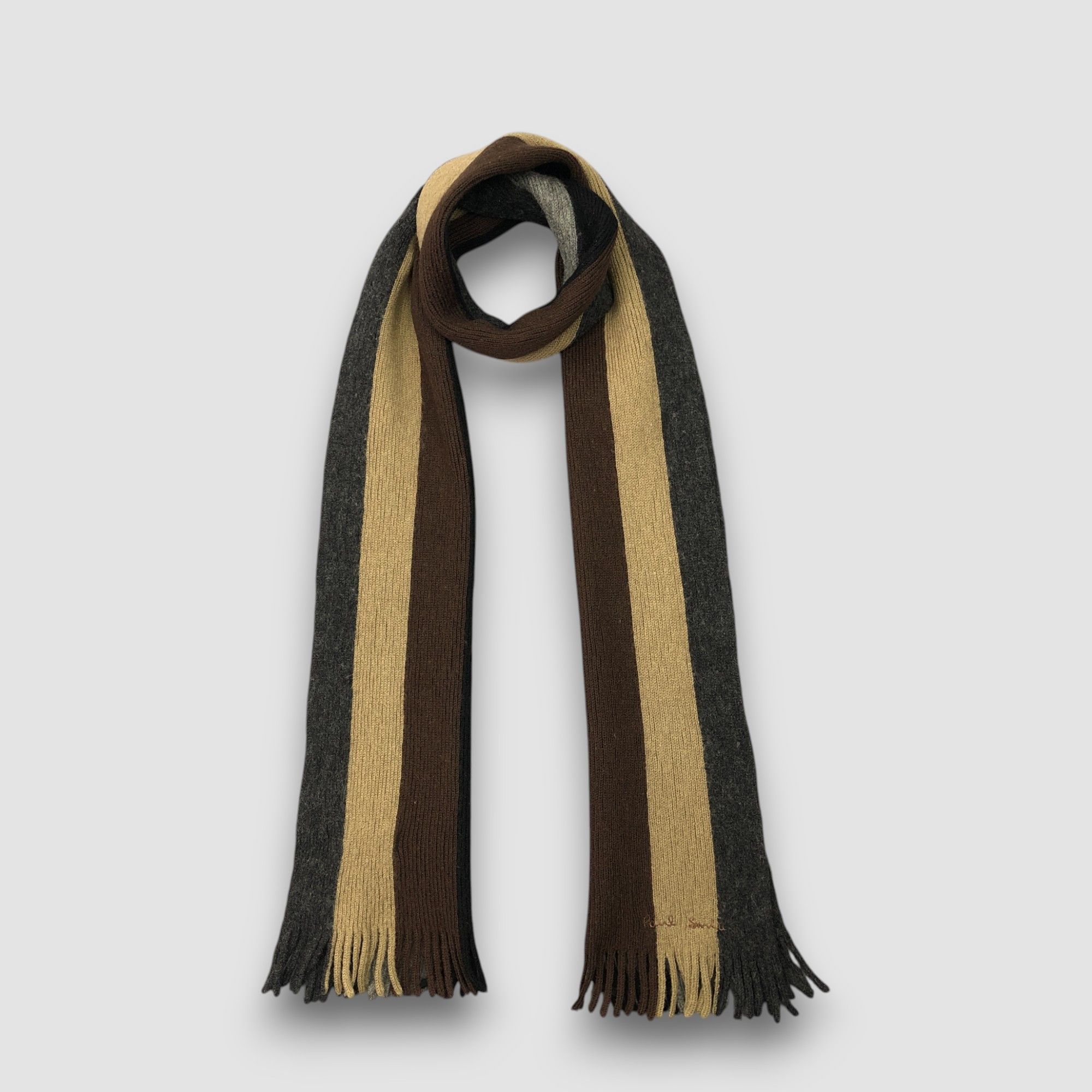 Paul Smith Vintage Paul Smith Scarf Muffler Wool Knit Winter Scarves Size ONE SIZE - 1 Thumbnail