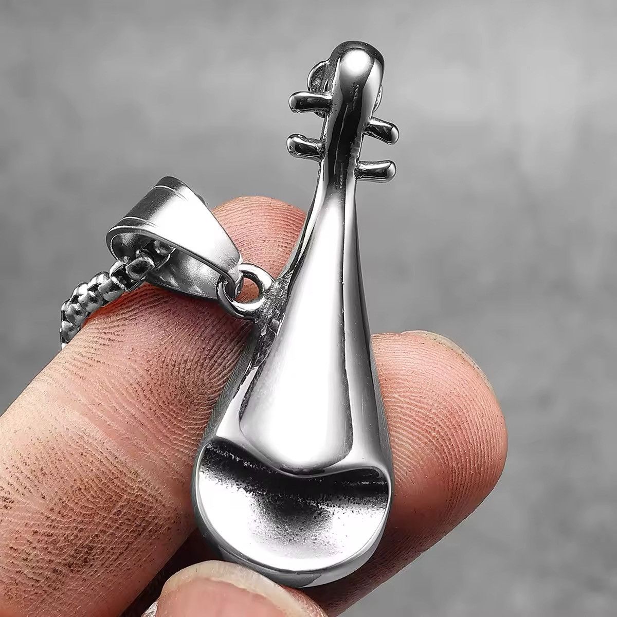 Jewelry Lute Stainless Pendant Necklace Size ONE SIZE - 5 Thumbnail