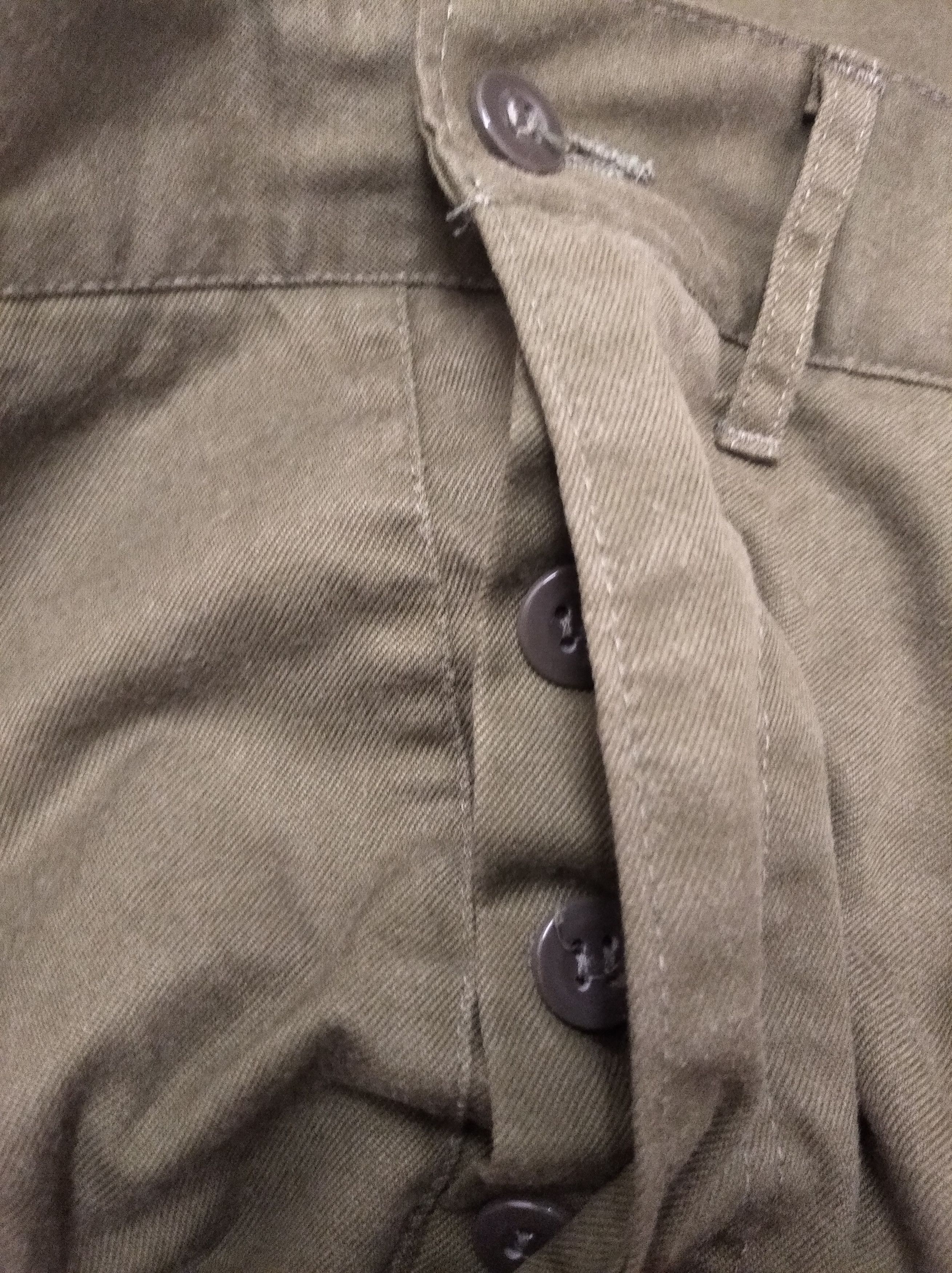 Vintage vtg *rare* Czech Republic button-fly military pants Size US 35 - 6 Thumbnail