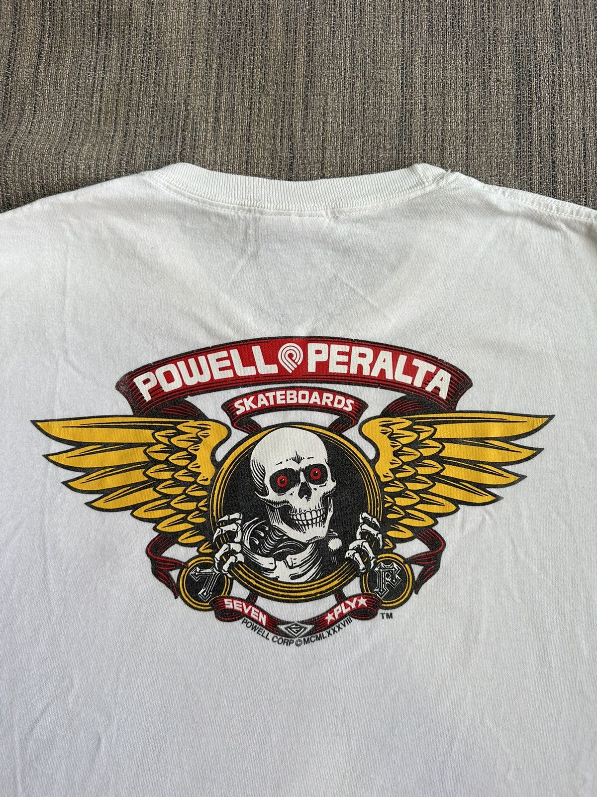 Powell Peralta × Vintage Vintage Powell Peralta Skateboards Skull Skate Tshirt Size US S / EU 44-46 / 1 - 1 Thumbnail