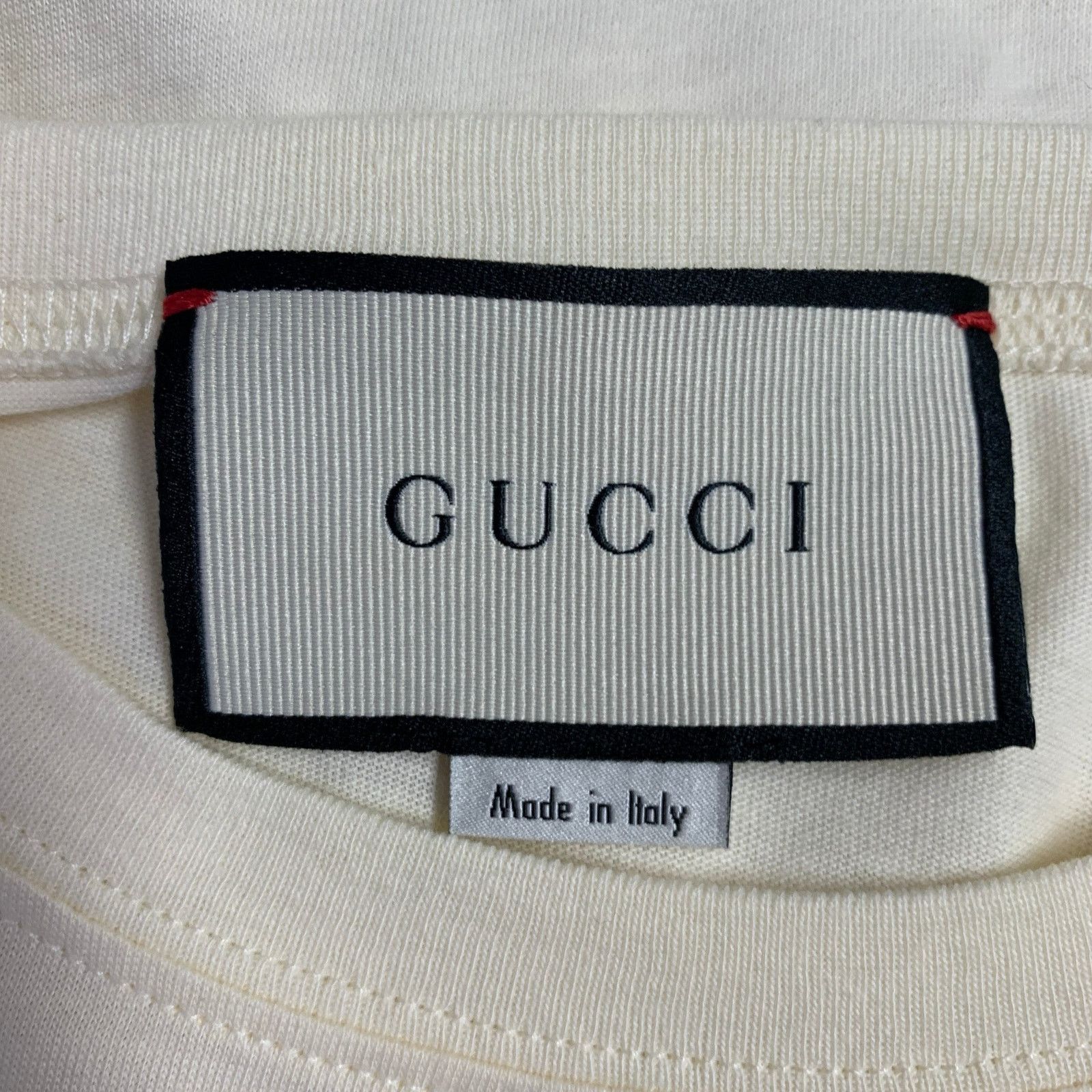Gucci Guccify Hypnotism Cream Red Black Print Cotton Crew Neck Size US S / EU 44-46 / 1 - 5 Thumbnail