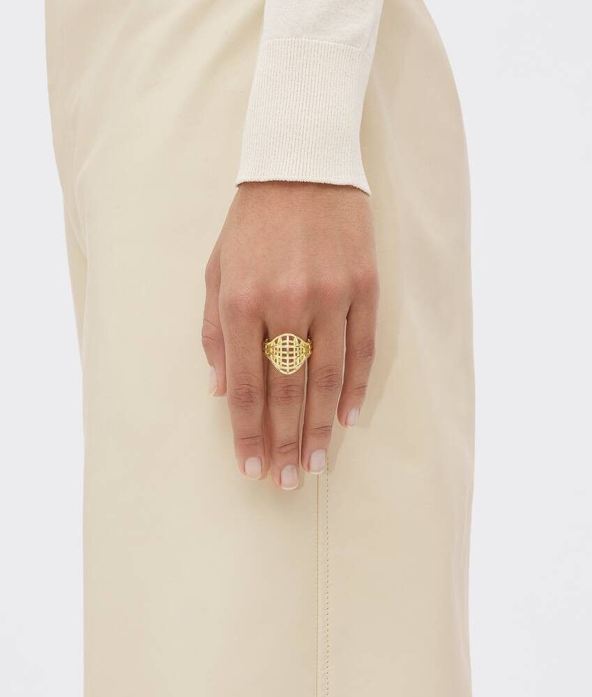Bottega Veneta o1n1vont1124 Size: 13 / Outline Ring in Gold Size ONE SIZE - 5 Thumbnail