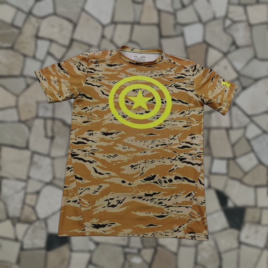 Under Armour Under Armour Captain America Shirt Men XL Brown Camo Marvel Compression HeatGear Size US XL / EU 56 / 4 - 1 Thumbnail
