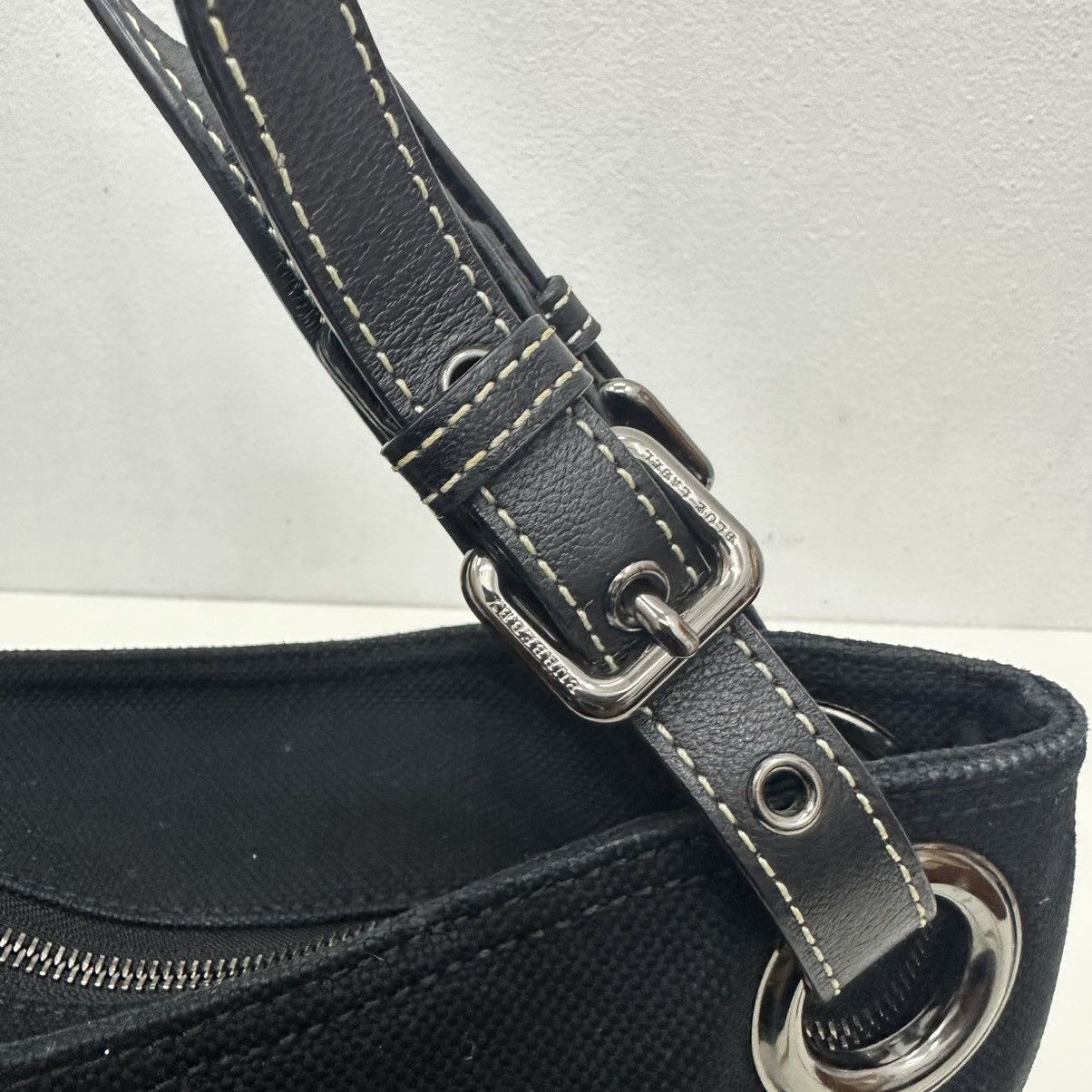 Burberry AUTHENTIC BURBERRY BLUE LABEL BLACK CANVAS SHOULDER TOTE BAG Size ONE SIZE - 6 Thumbnail