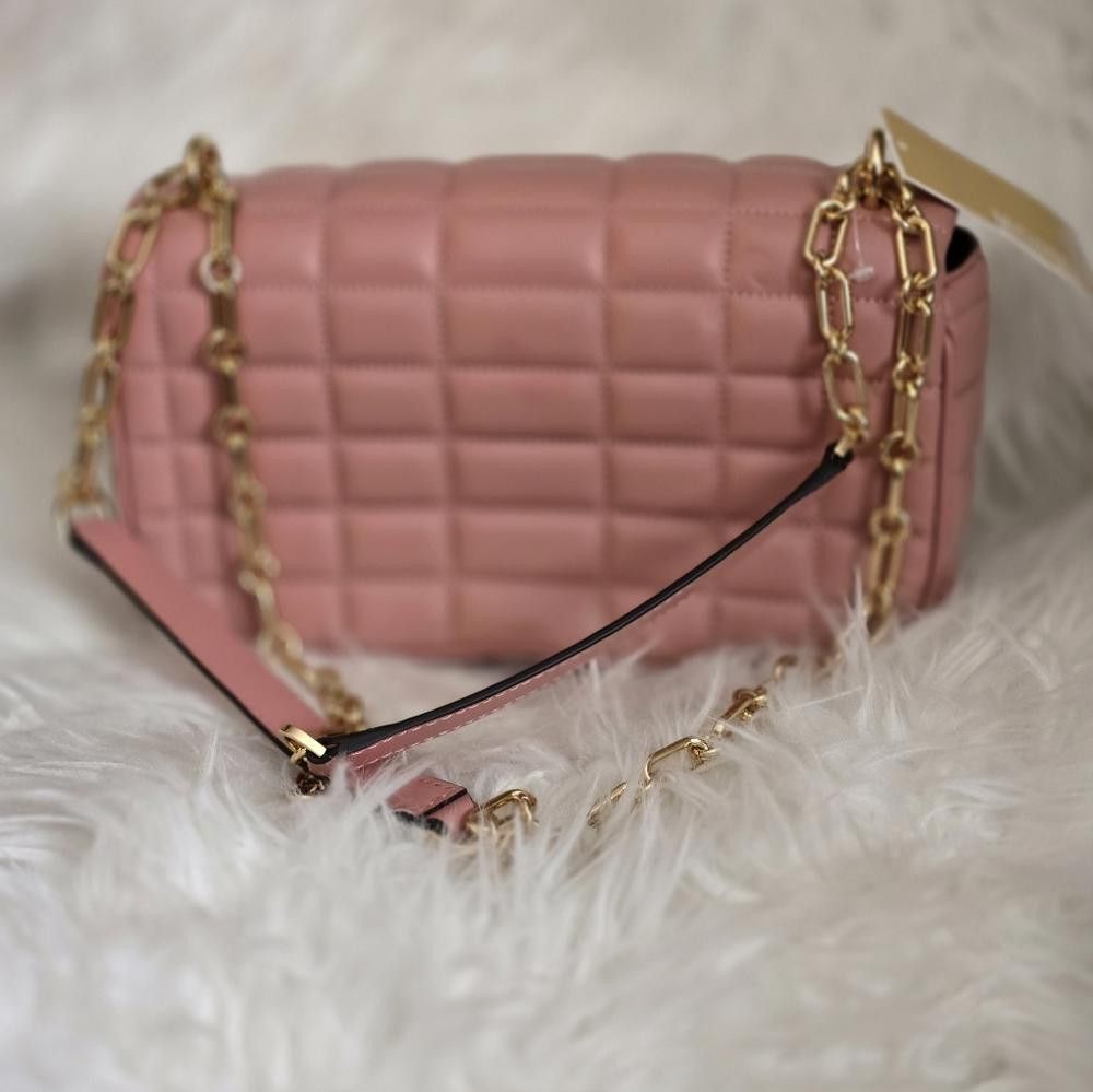 Michael Kors Michael Kors Pink Quilted Leather Bag Size ONE SIZE - 3 Thumbnail