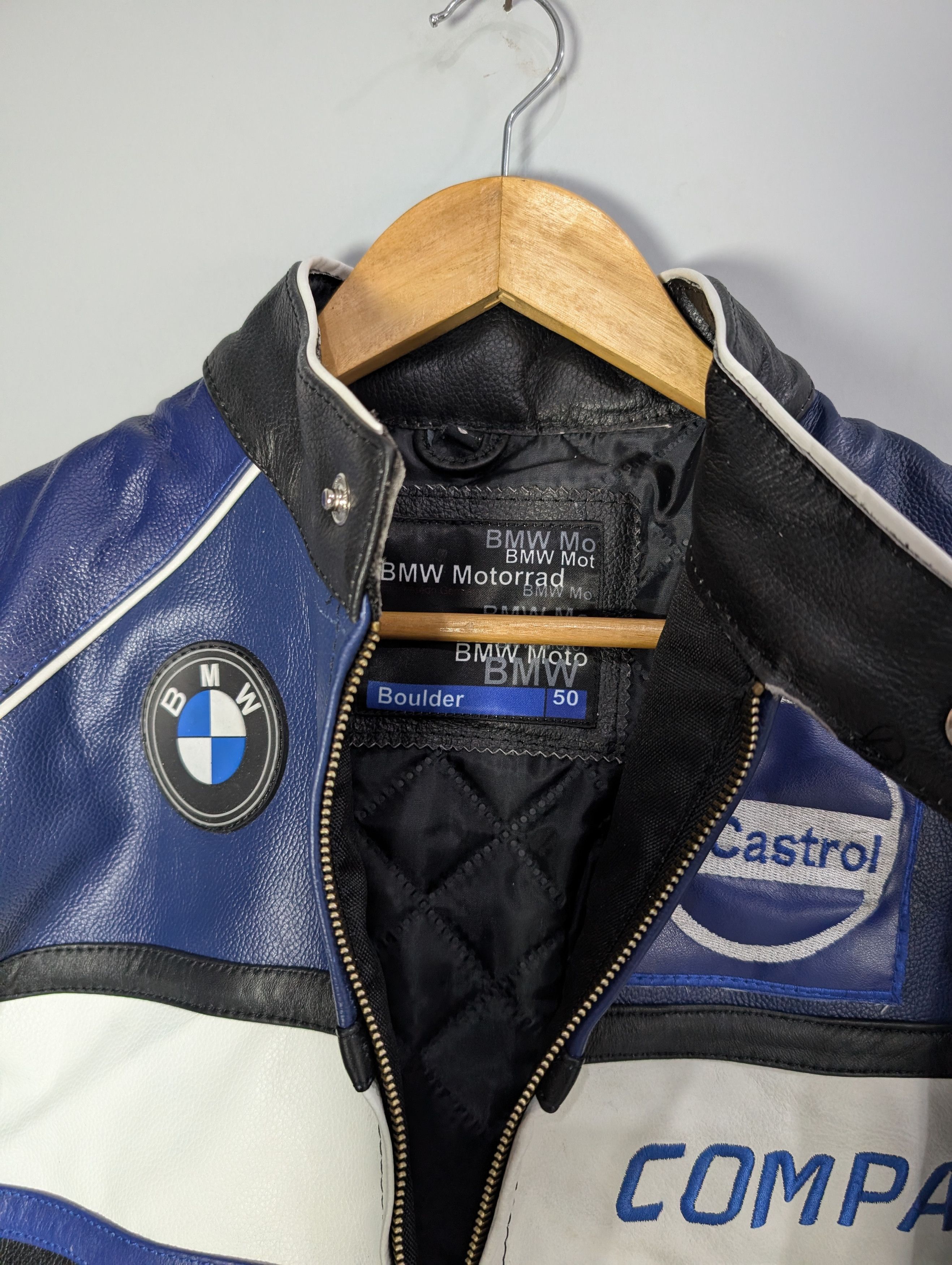 Vintage 🔥BMW🔥 Vintage Racing Leather Jacket Rare Size M / US 6-8 / IT 42-44 - 6 Thumbnail
