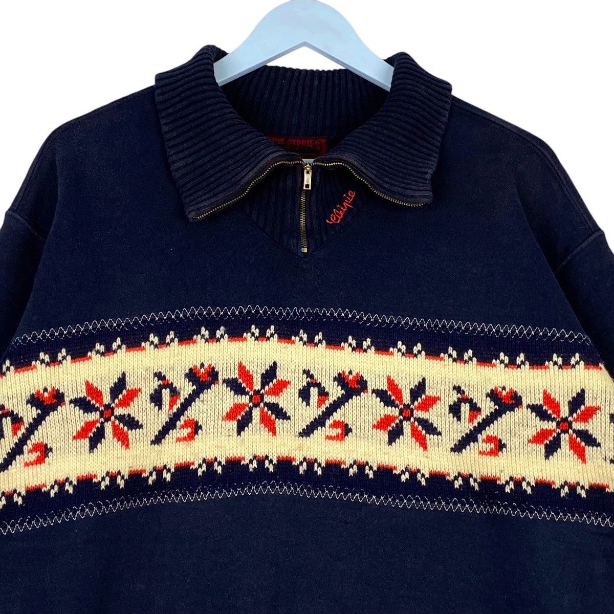 Vintage Vintage Chipe Stories Embroidered Quater Zip Sweatshirt Size US M / EU 48-50 / 2 - 4 Thumbnail
