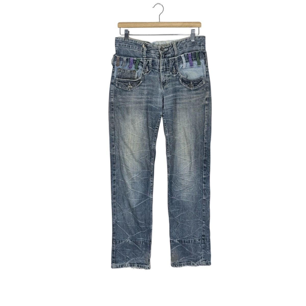 Japanese Brand ☀️EXPLOSION DOUBLE WAIST DENIM JEANS PANT Size US 30 / EU 46 - 3 Thumbnail