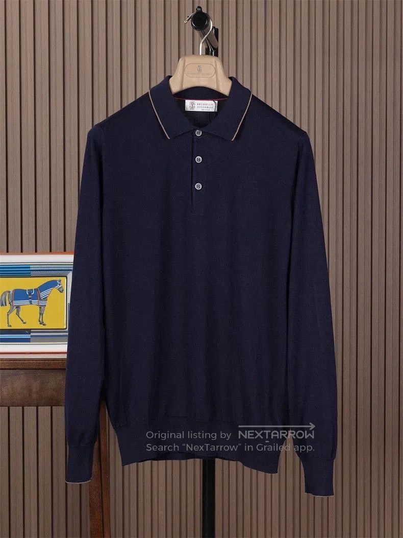 Brunello Cucinelli Brunello Cucinelli Men's Cotton Polo. Size US L / EU 52-54 / 3 - 1 Thumbnail