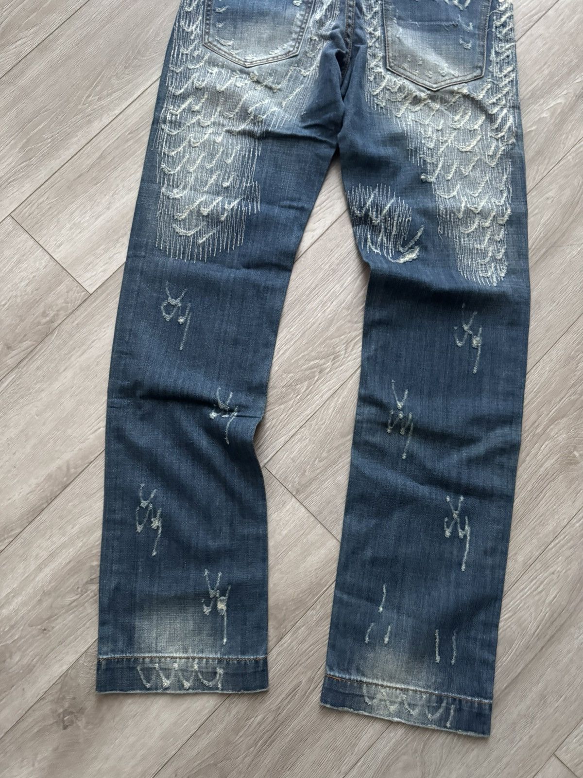 Dolce & Gabbana Rare Vintage D&G Distressed Paint Splatter Jeans Size US 30 / EU 46 - 12 Thumbnail